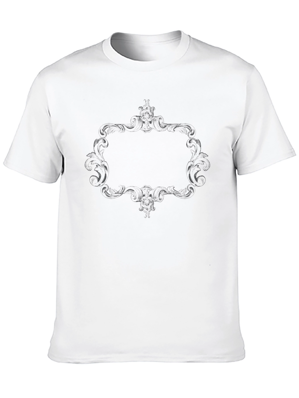 Ornate Frame Graphic T-Shirt - Classic Black