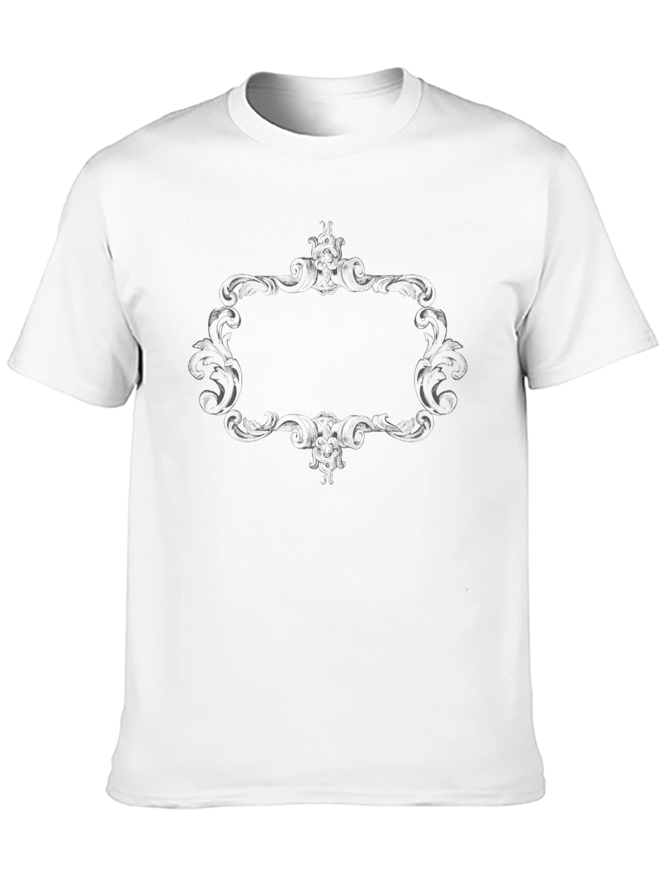 Ornate Frame Graphic T-Shirt - Classic Black