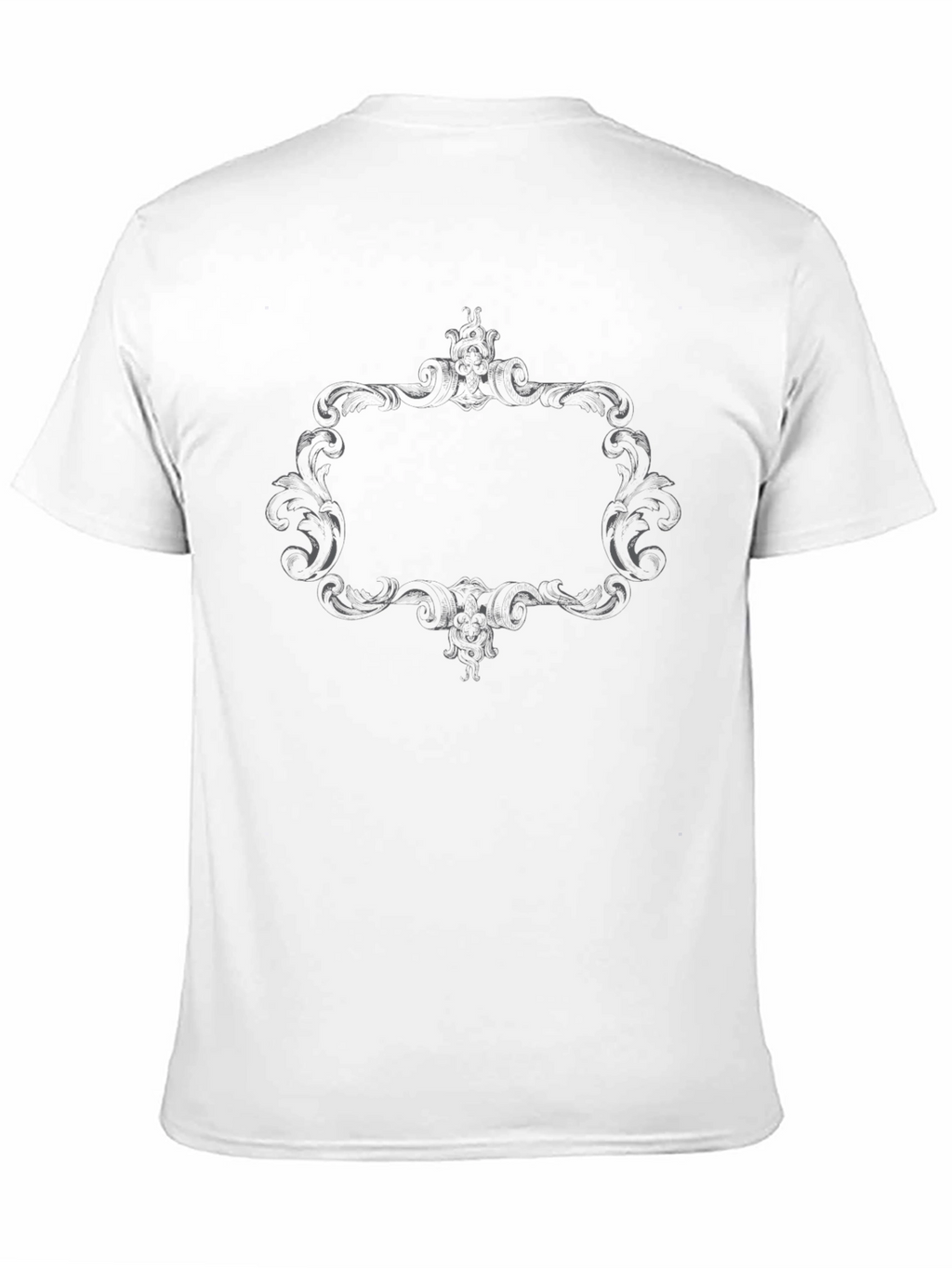 Ornate Frame Graphic T-Shirt - Classic Black