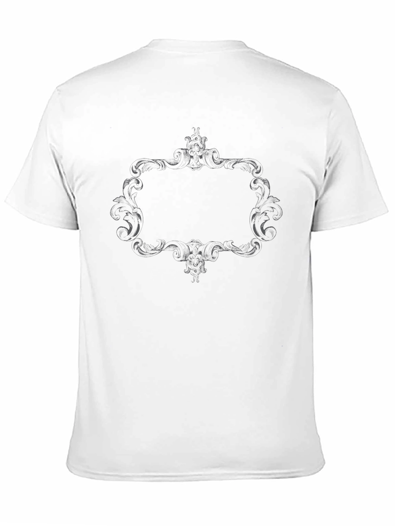 Ornate Frame Graphic T-Shirt - Classic Black