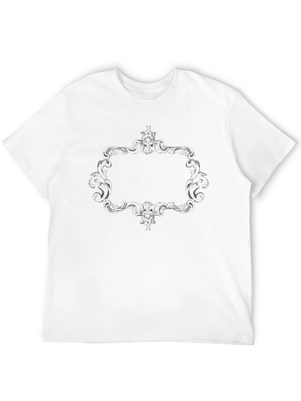 Ornate Frame Graphic T-Shirt - Classic Black