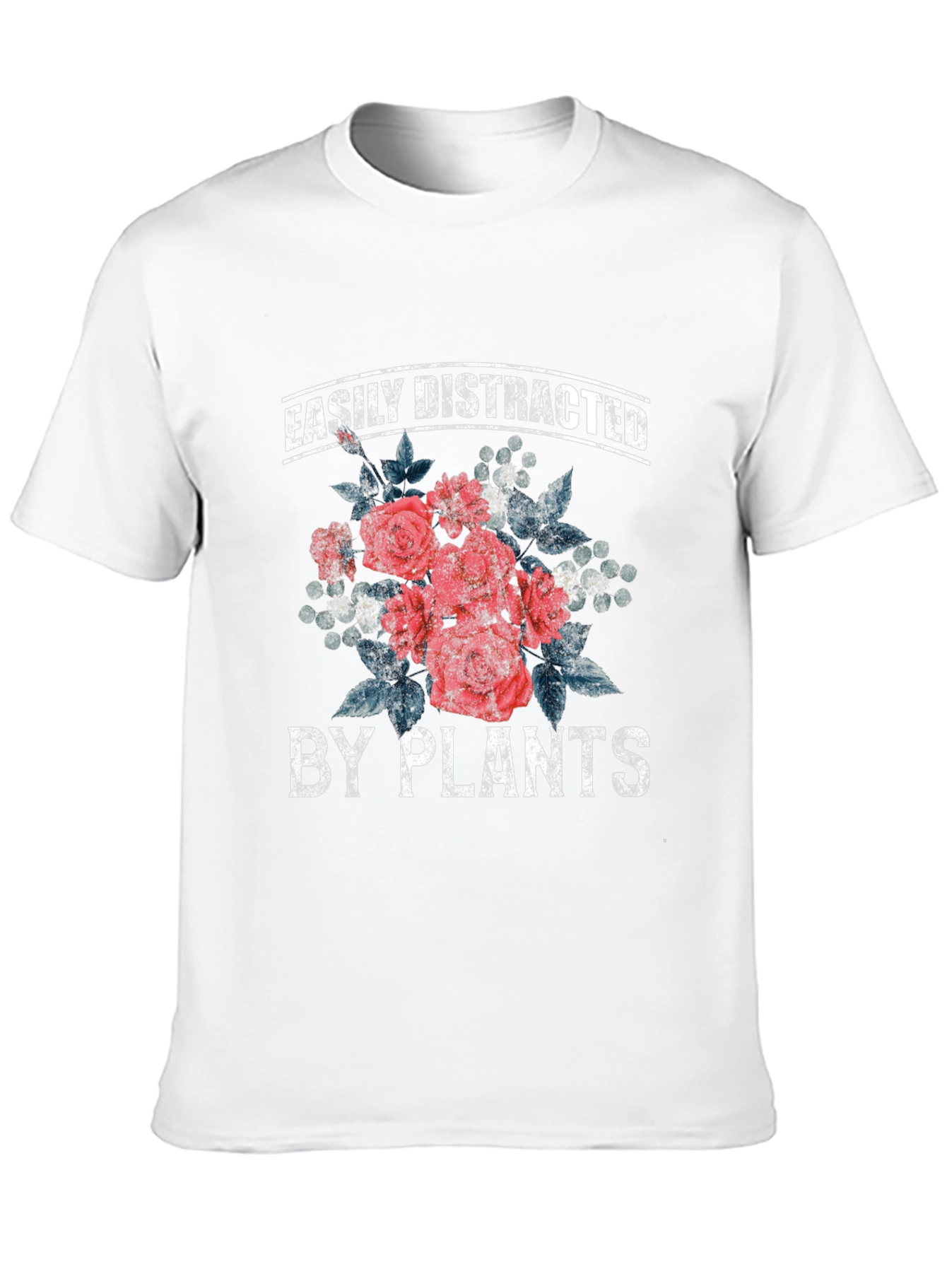 Easily Distracted by Plants Black T-Shirt