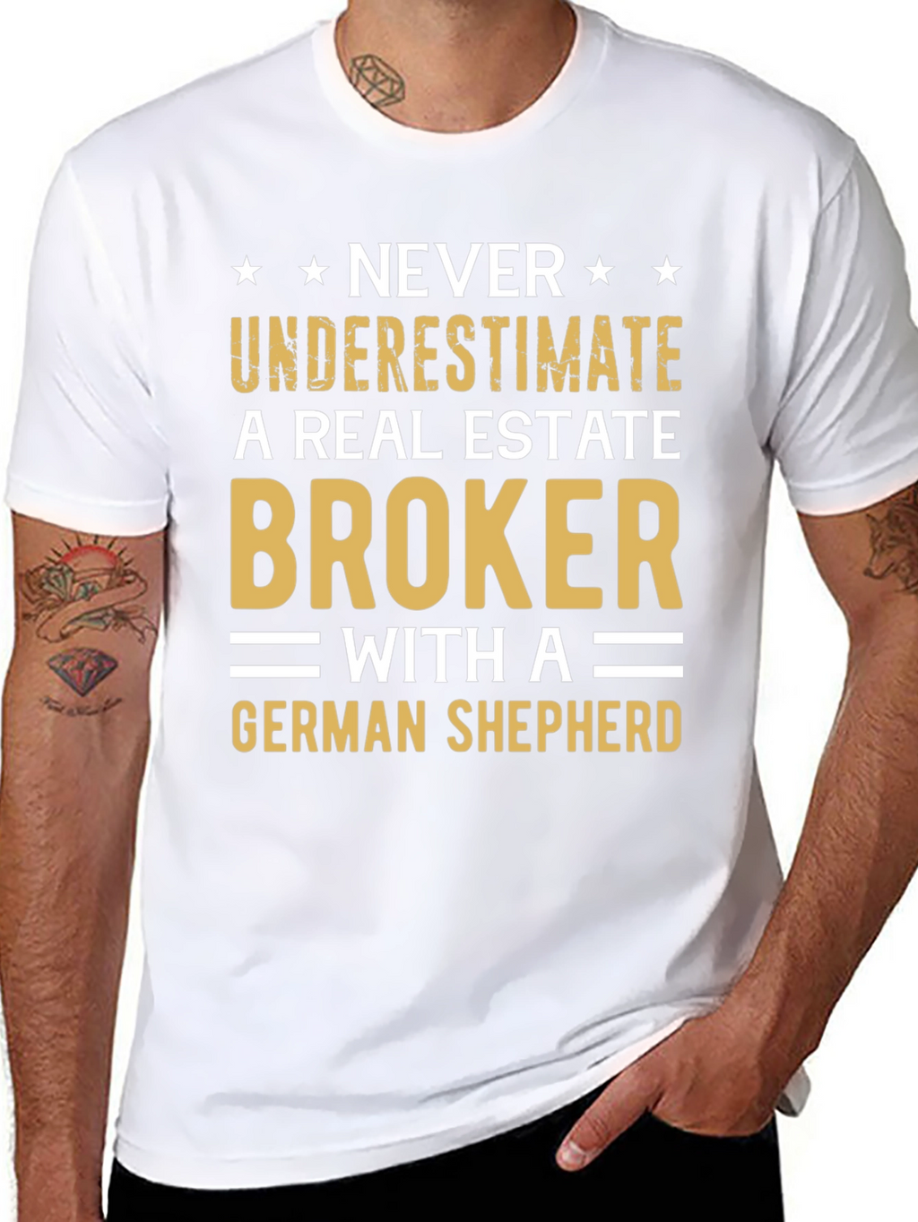Real Estate Broker German Shepherd Graphic T-Shirt