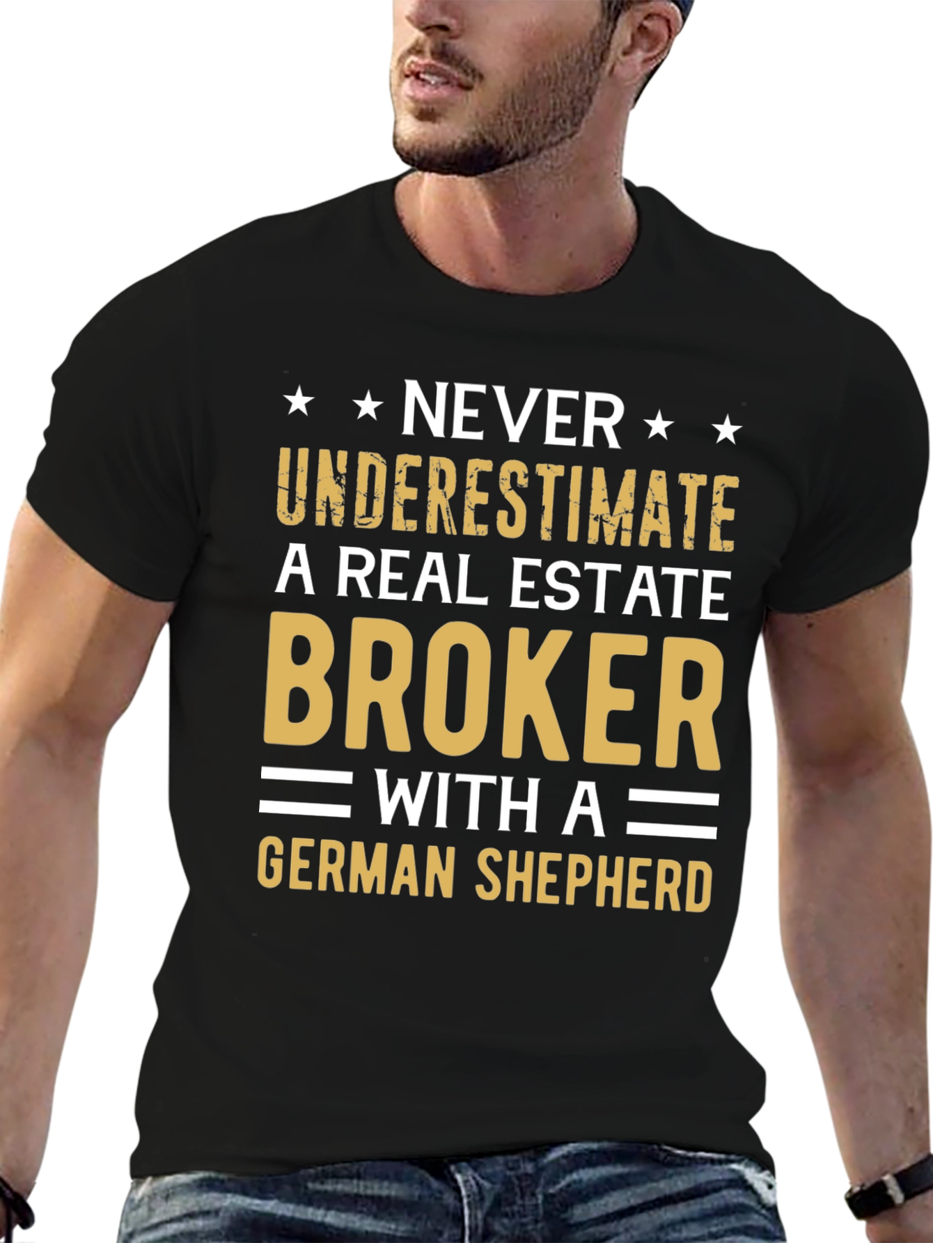 Real Estate Broker German Shepherd Graphic T-Shirt