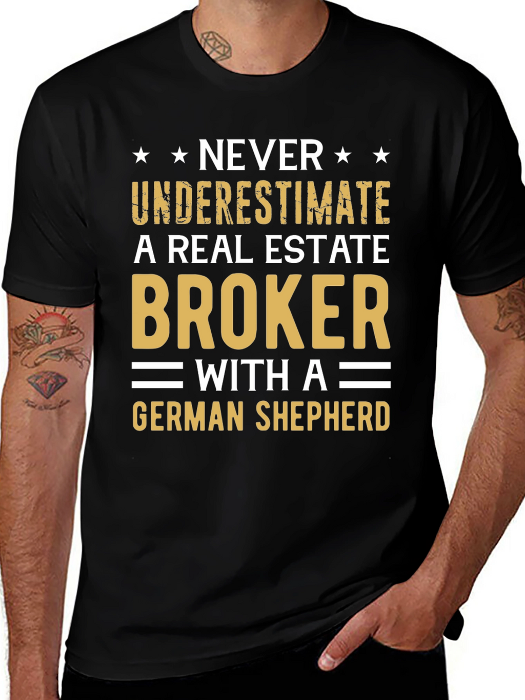 Real Estate Broker German Shepherd Graphic T-Shirt