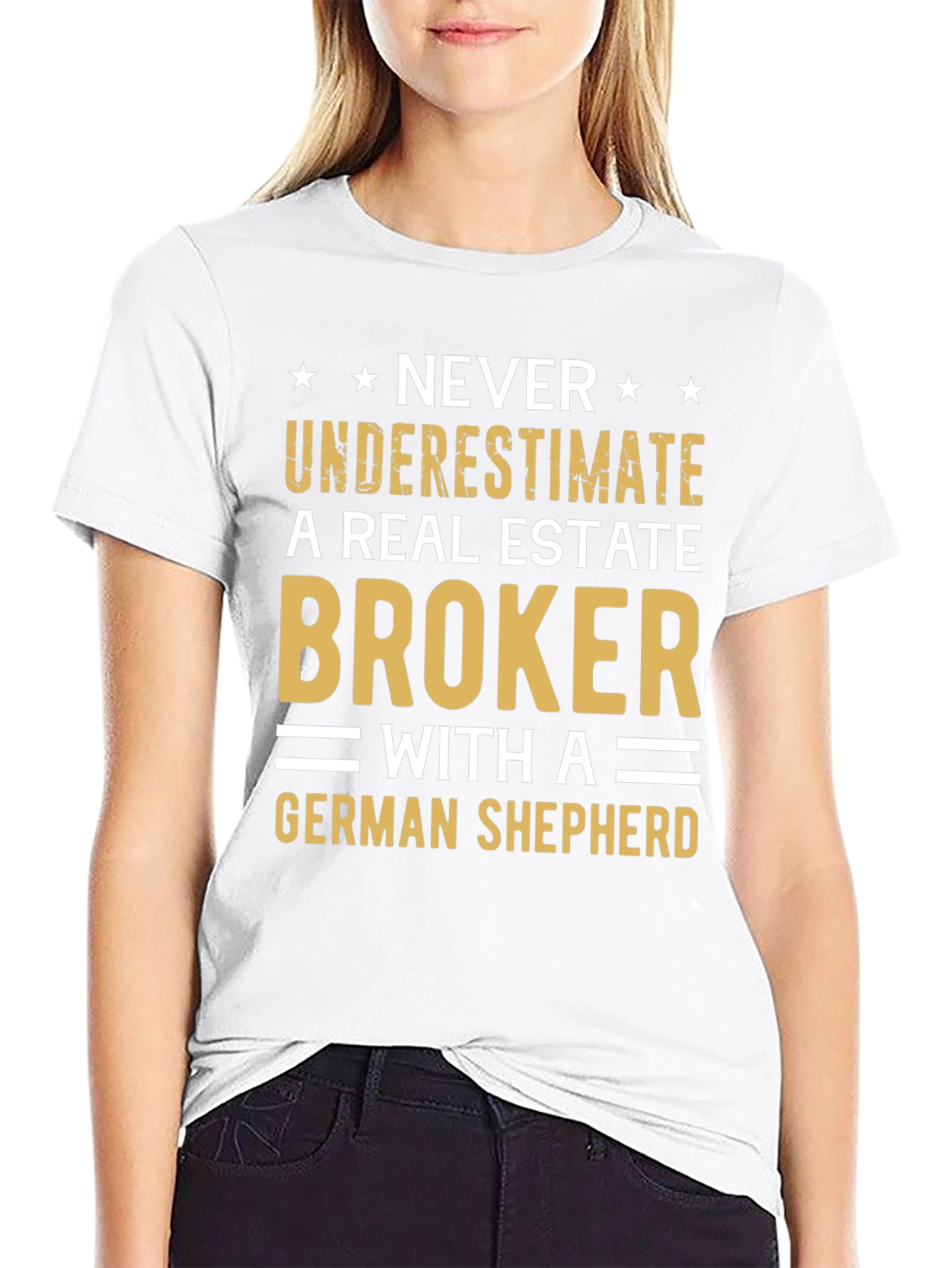 Real Estate Broker German Shepherd Graphic T-Shirt