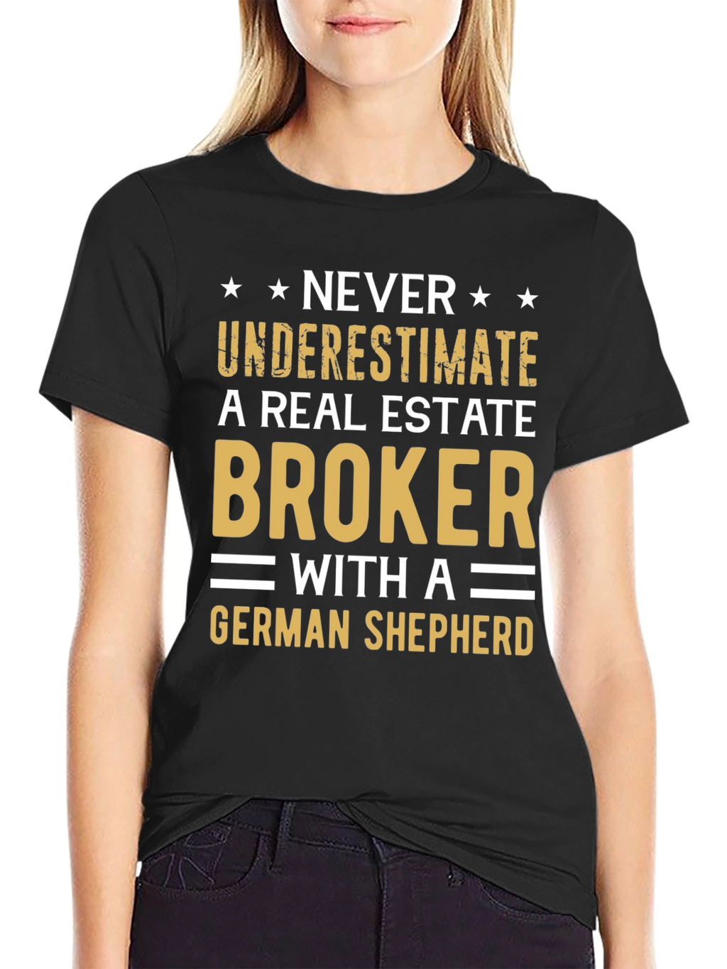 Real Estate Broker German Shepherd Graphic T-Shirt
