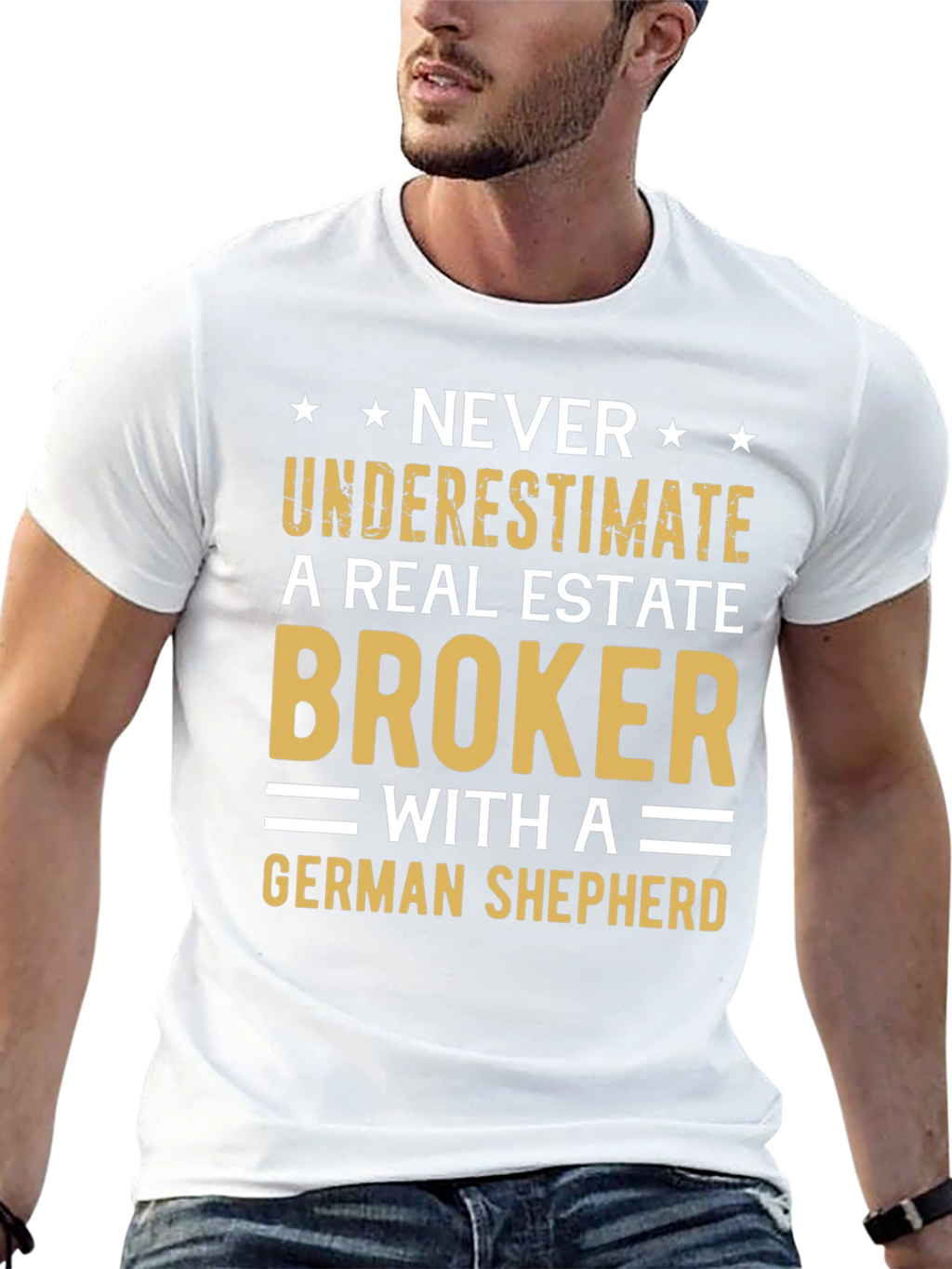 Real Estate Broker German Shepherd Graphic T-Shirt