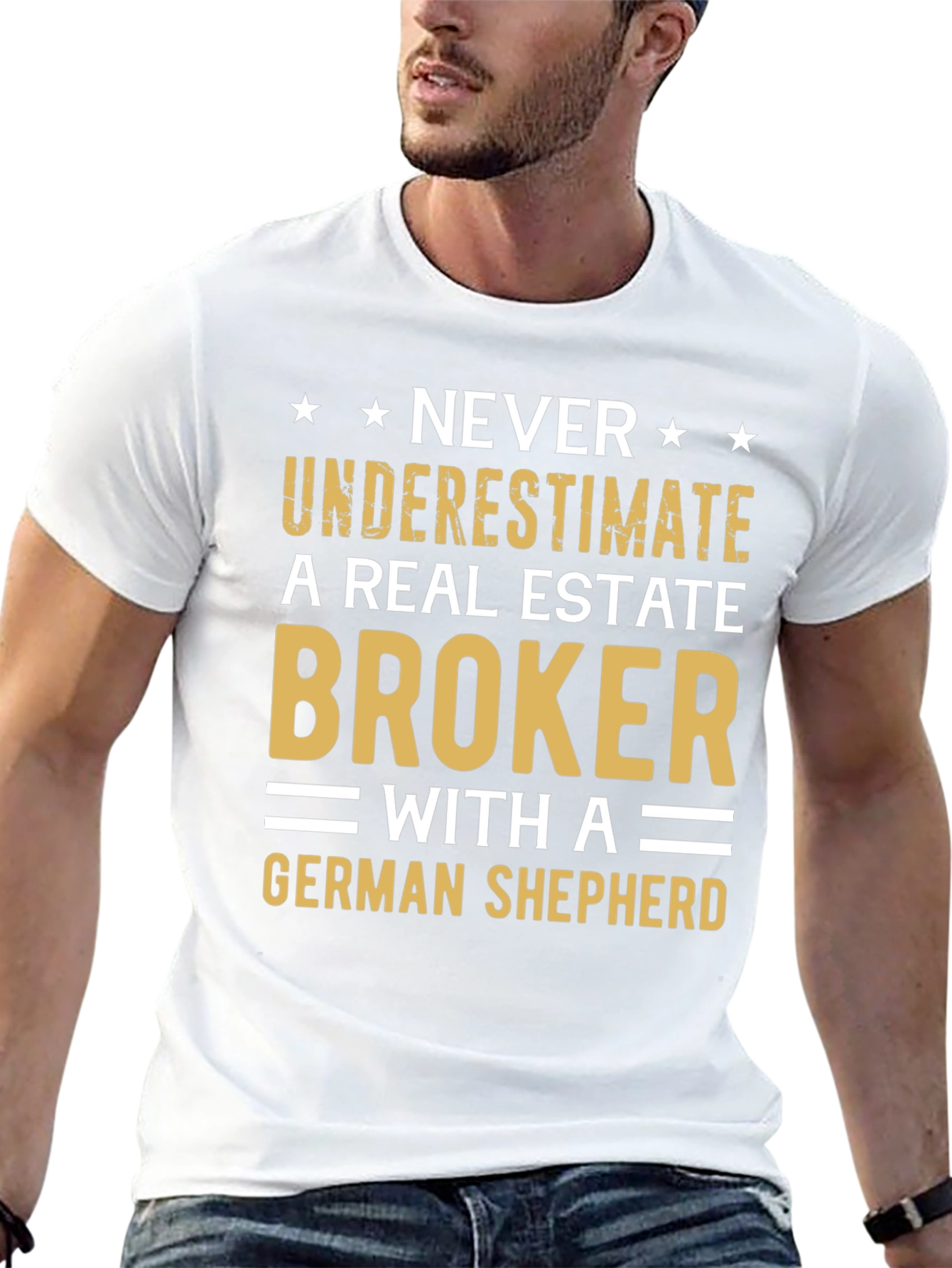 Real Estate Broker German Shepherd Graphic T-Shirt