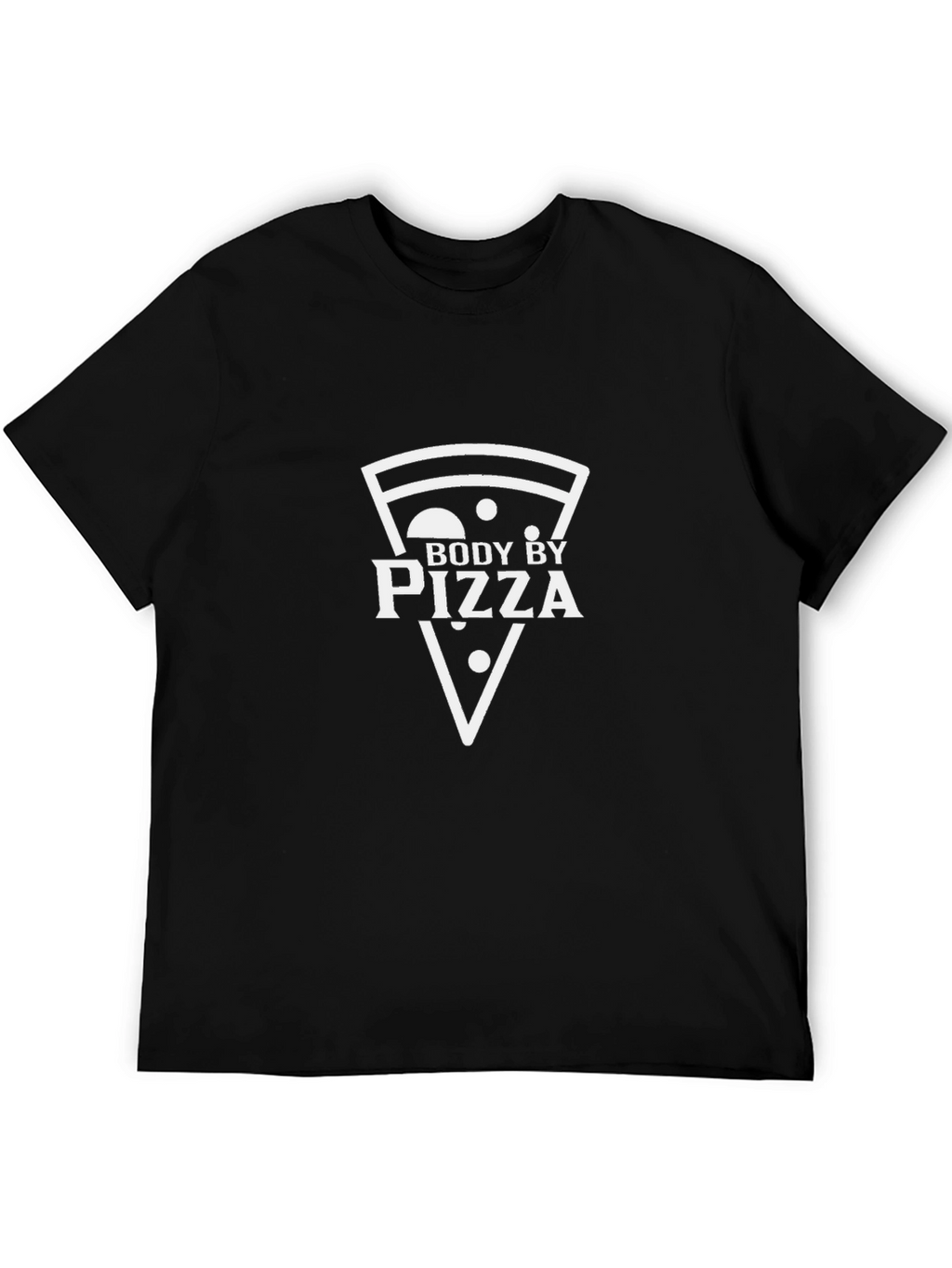 Body By Pizza Black Graphic Tee