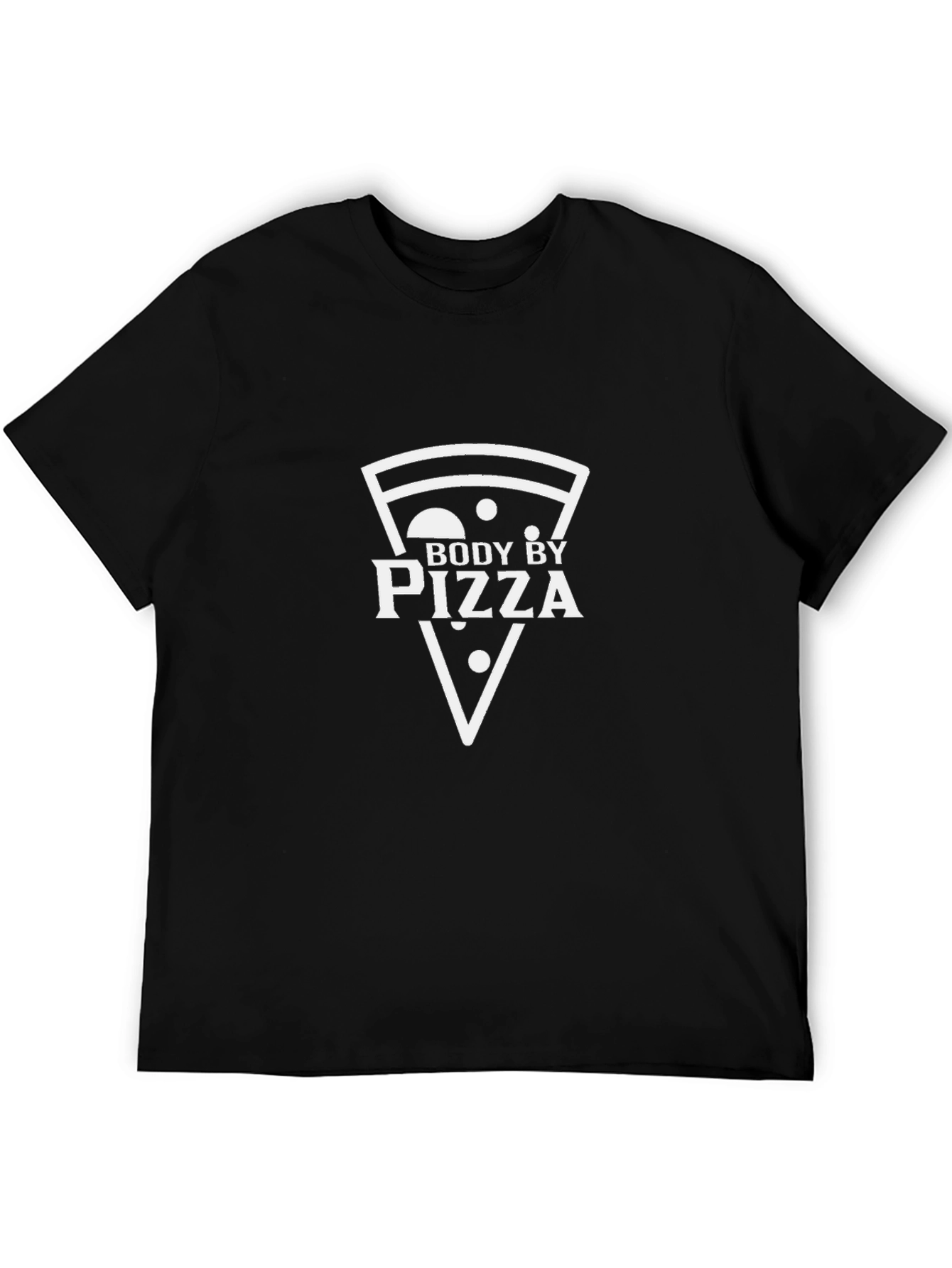 Body By Pizza Black Graphic Tee