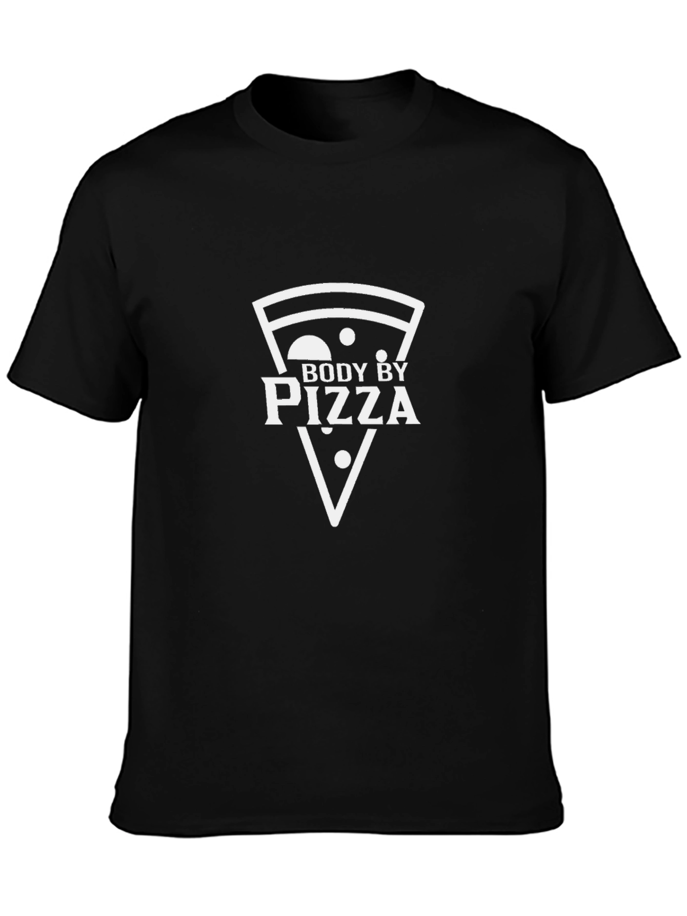 Body By Pizza Black Graphic Tee