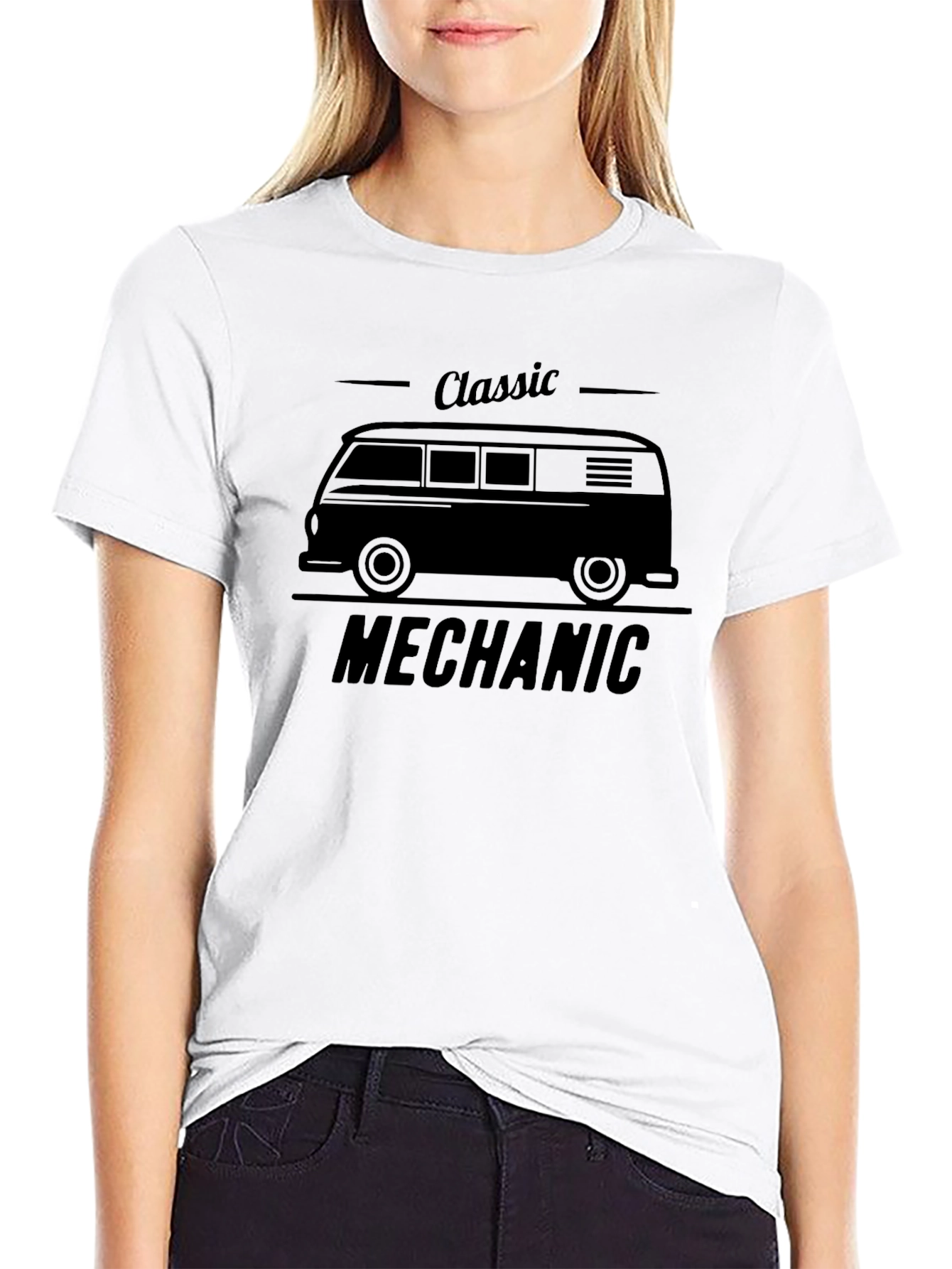Classic Mechanic Tee - Van Design Black Shirt