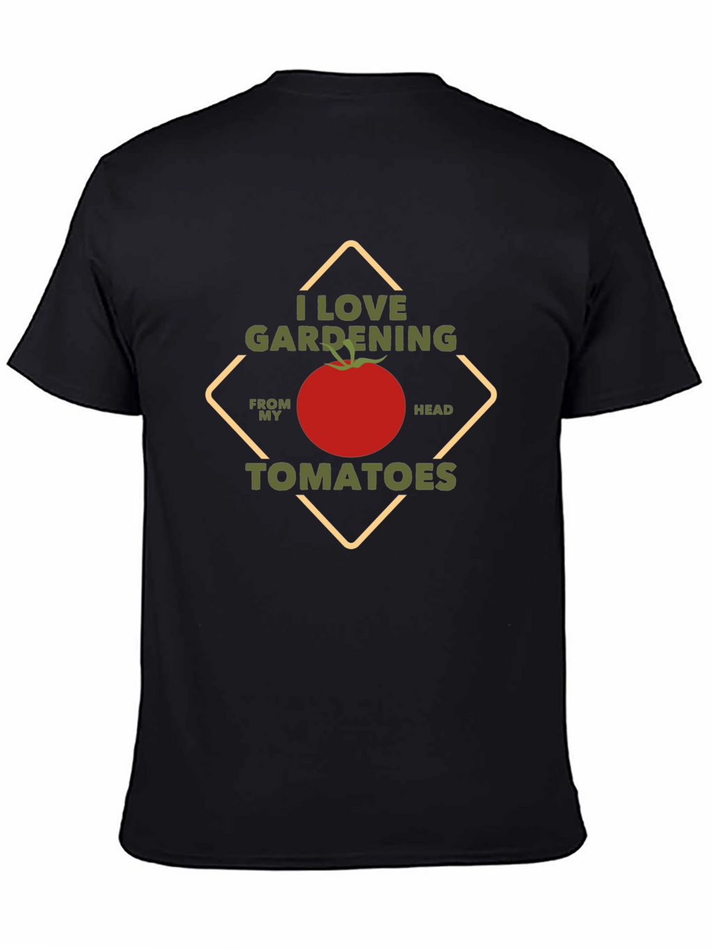 I Love Gardening Tomatoes Black T-Shirt