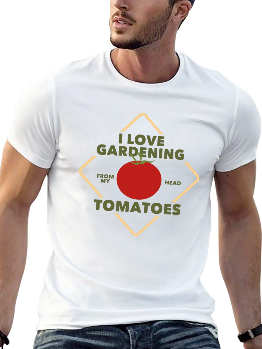 I Love Gardening Tomatoes Black T-Shirt