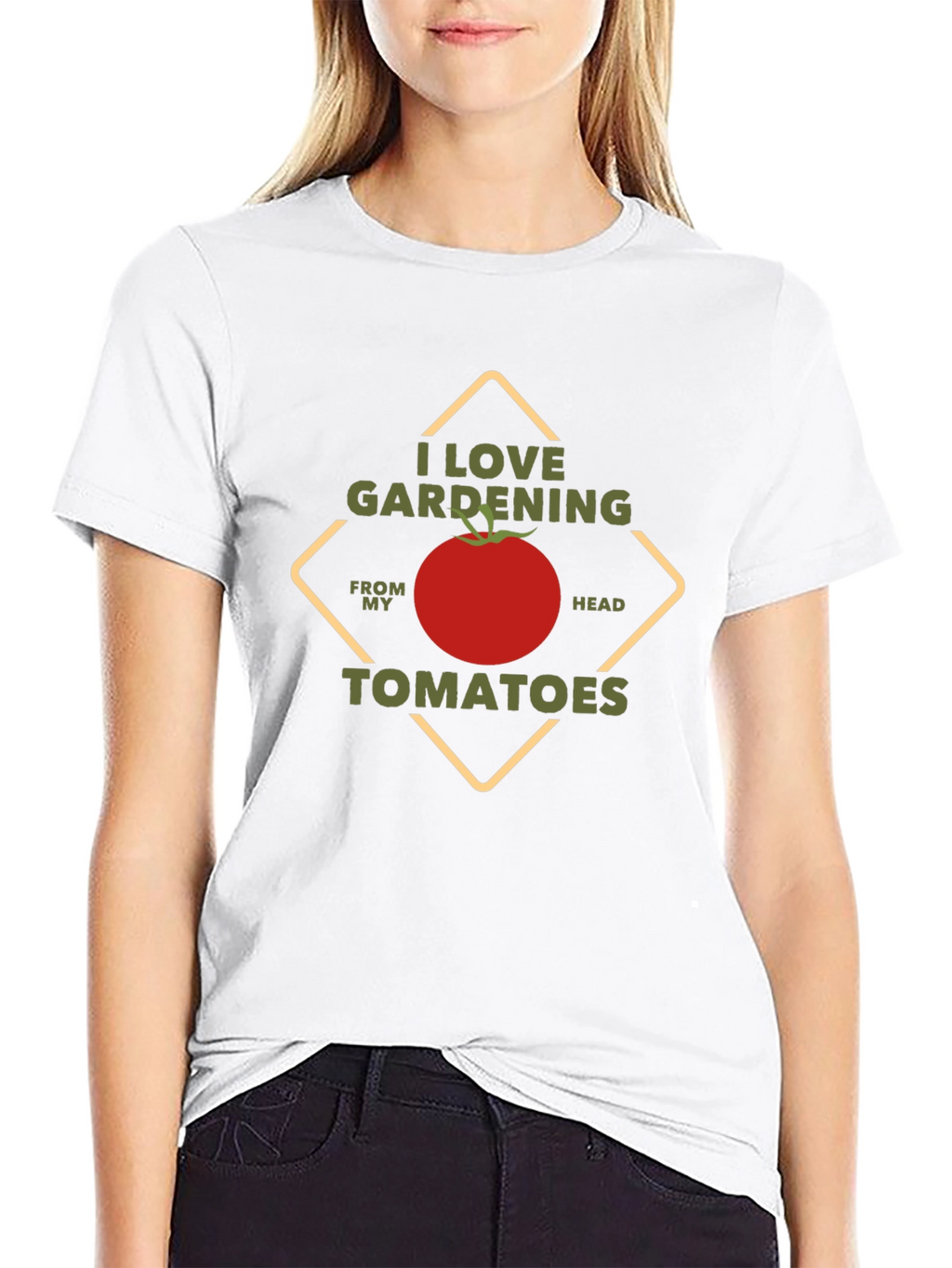 I Love Gardening Tomatoes Black T-Shirt