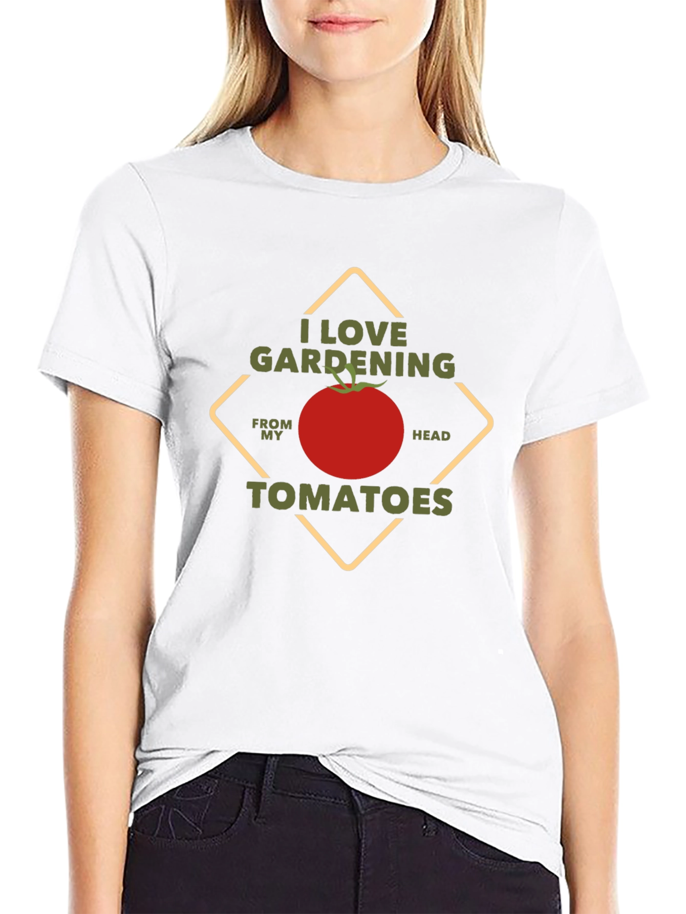 I Love Gardening Tomatoes Black T-Shirt