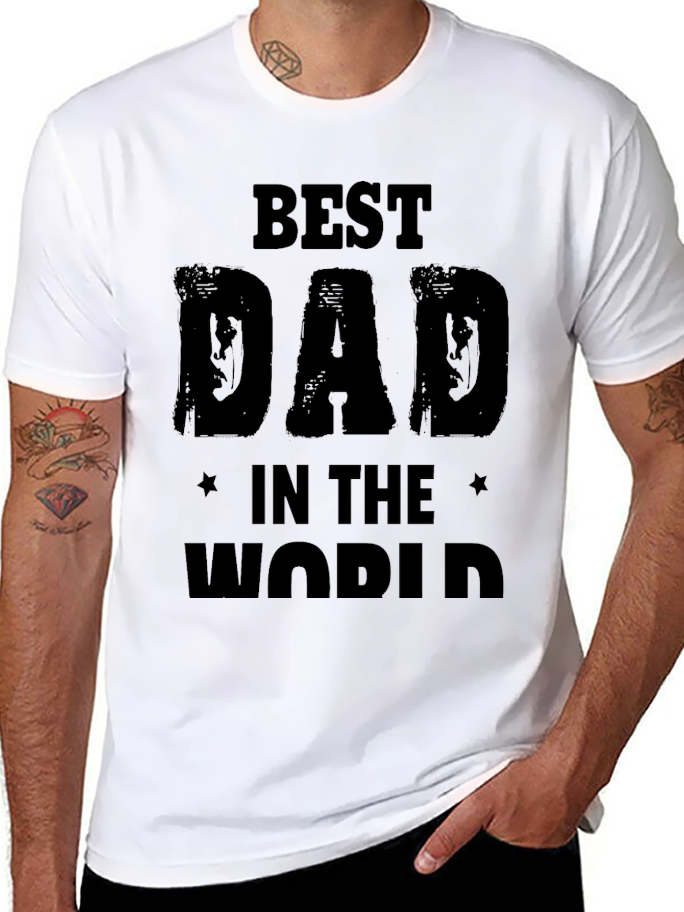 Best Dad in the World Mens Black T-Shirt