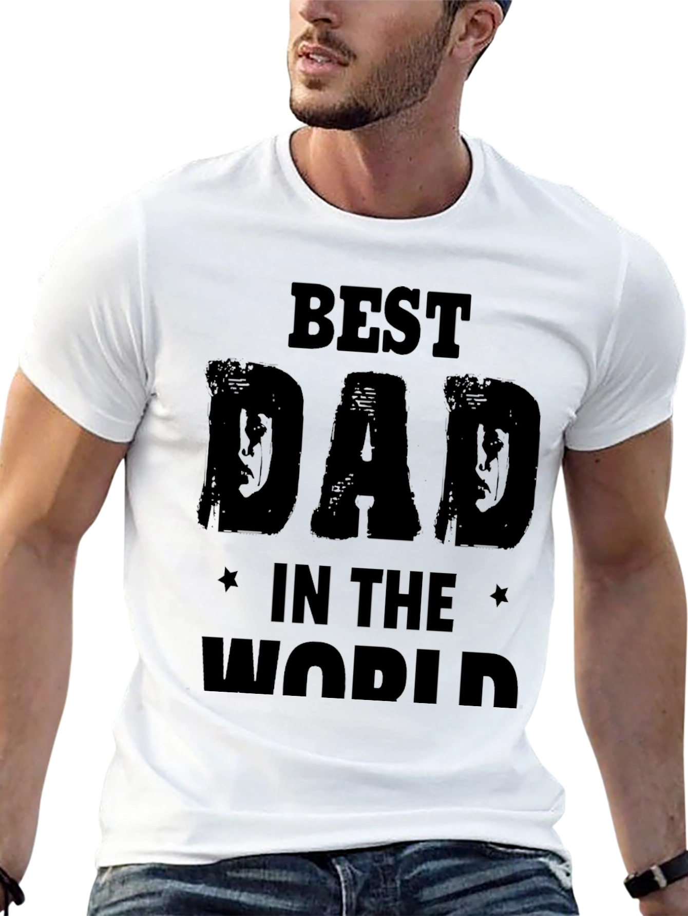 Best Dad in the World Mens Black T-Shirt