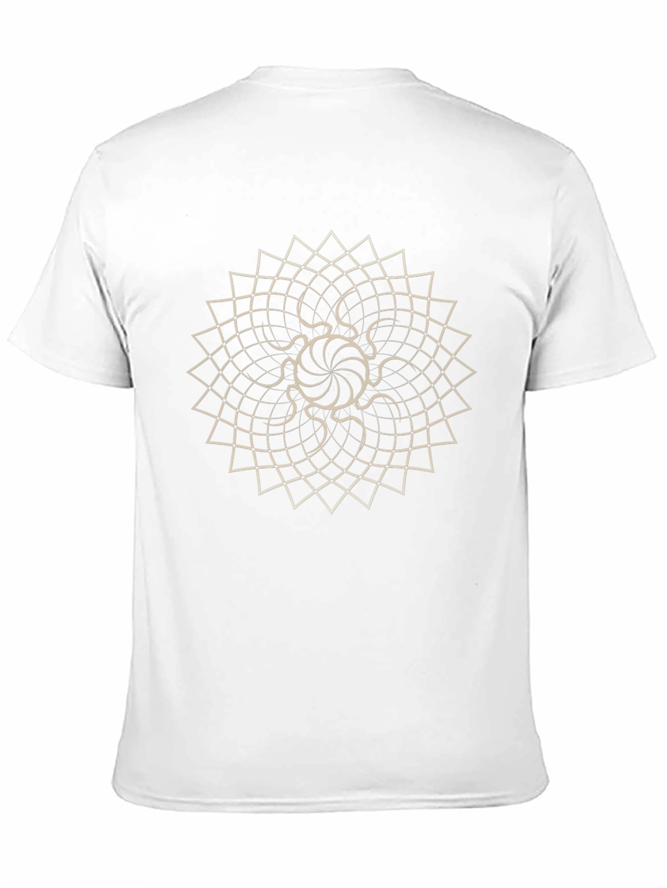 Geometric Mandala Graphic Tee - Black
