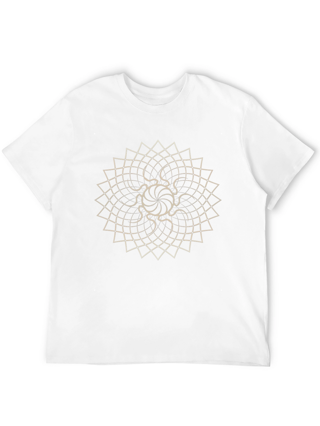 Geometric Mandala Graphic Tee - Black