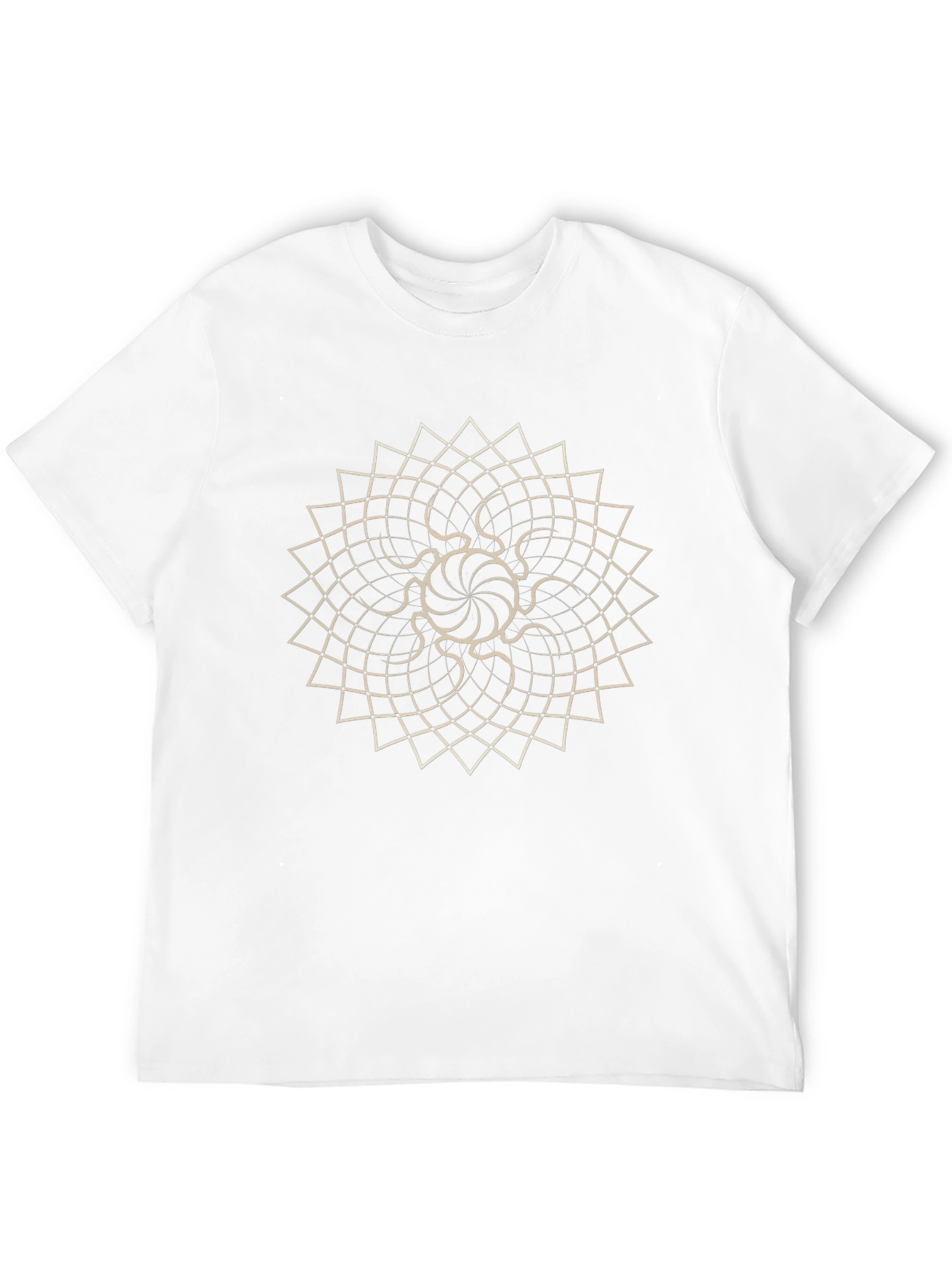 Geometric Mandala Graphic Tee - Black
