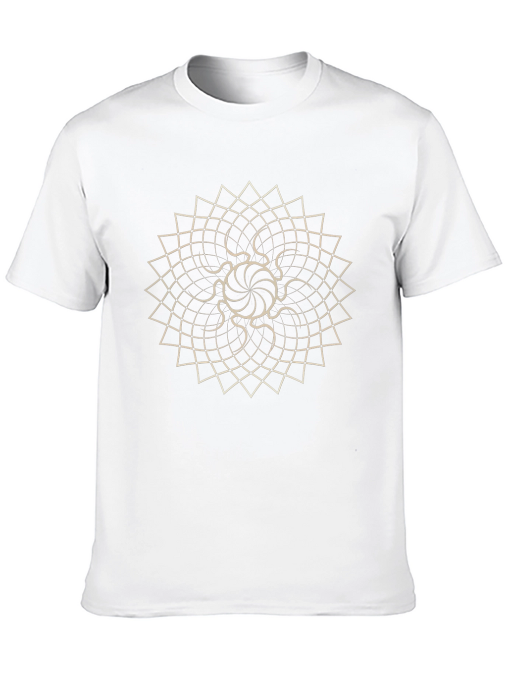 Geometric Mandala Graphic Tee - Black