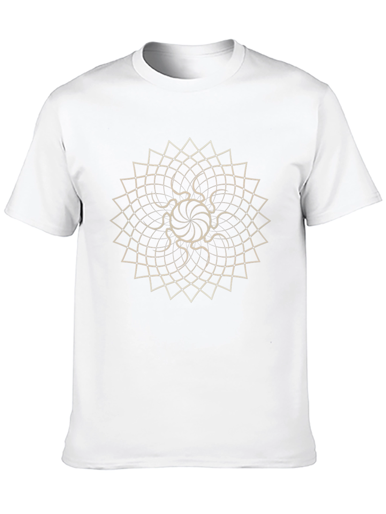 Geometric Mandala Graphic Tee - Black