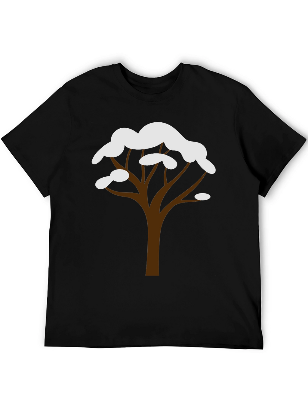 Winter Tree Graphic Tee - Black Cotton Blend