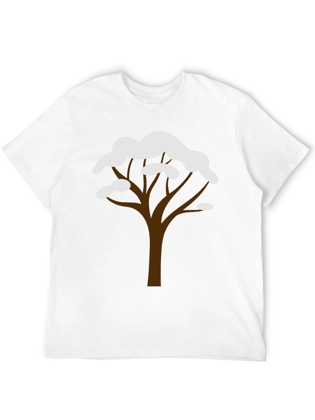 Winter Tree Graphic Tee - Black Cotton Blend