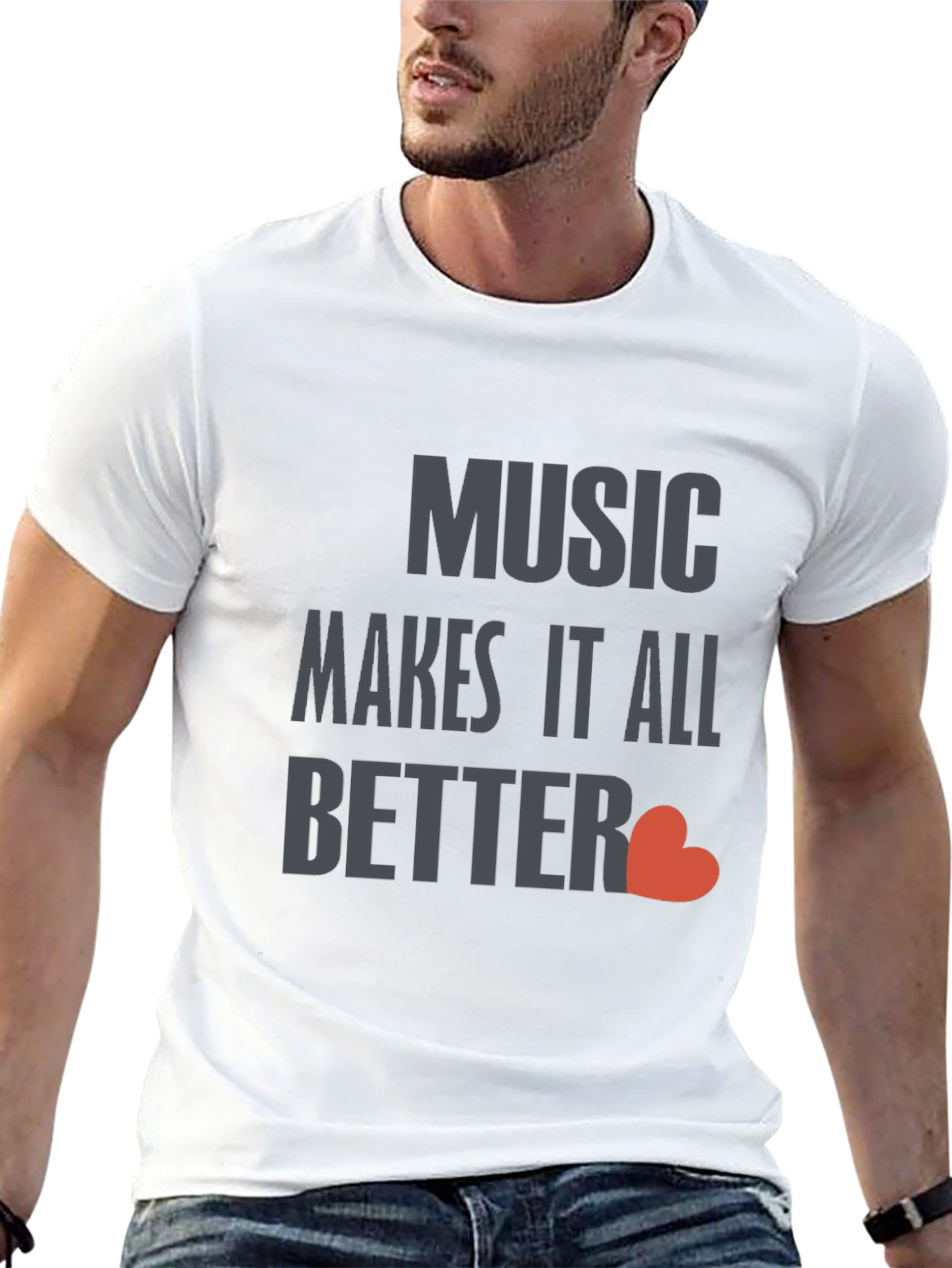 Music Makes It All Better Black T-Shirt