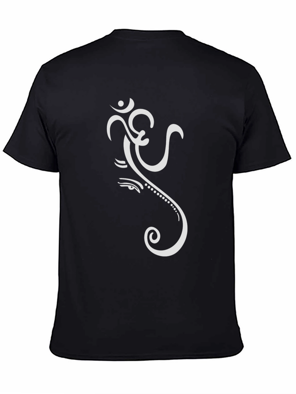 Om Ganesha Graphic Tee - Black Cotton T-Shirt