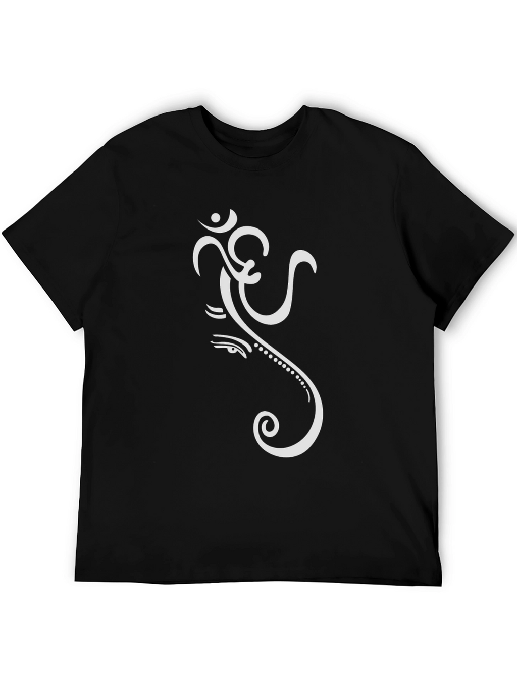 Om Ganesha Graphic Tee - Black Cotton T-Shirt