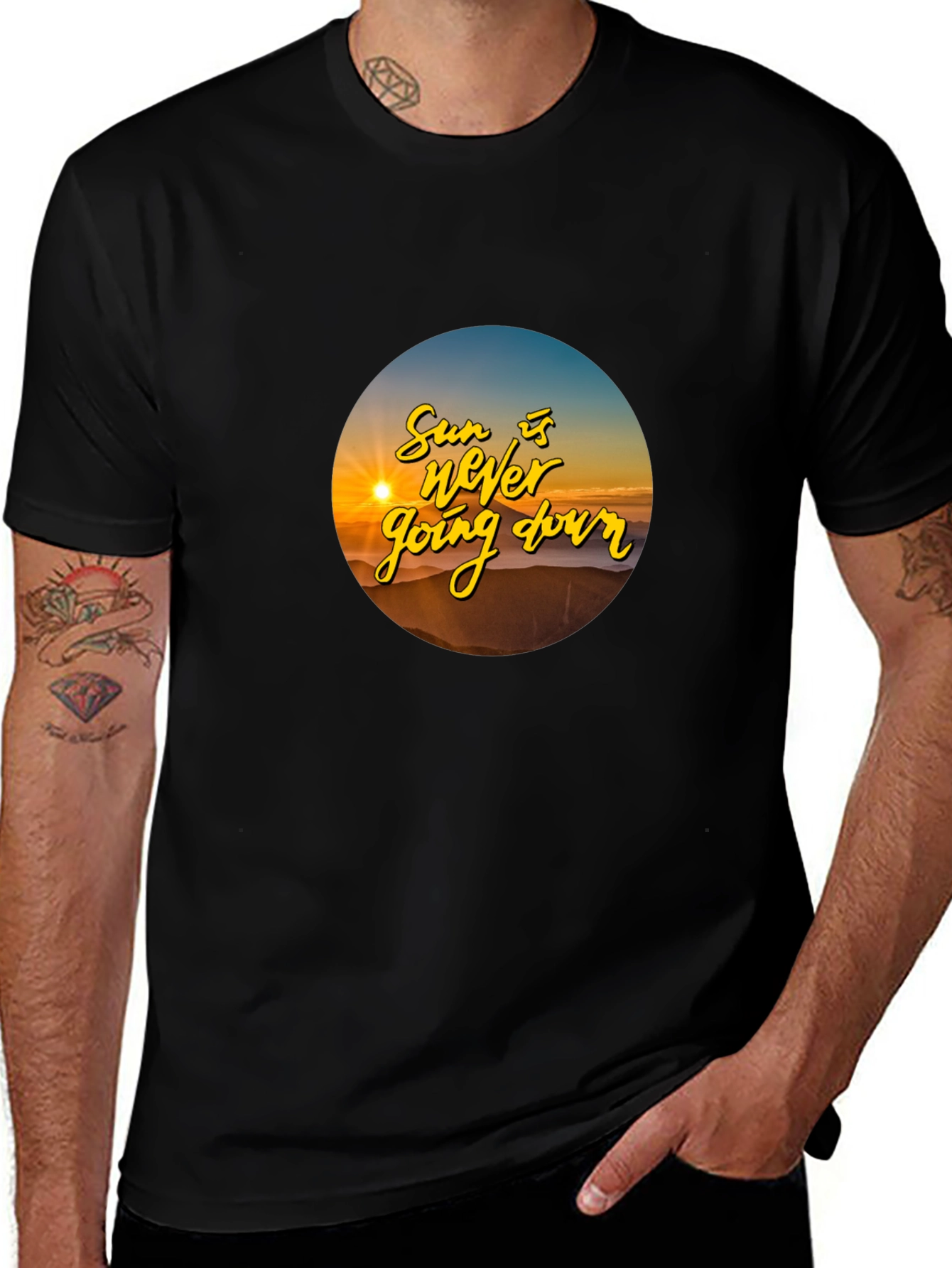 Sunset T-Shirt: The Sun is Never Going Down