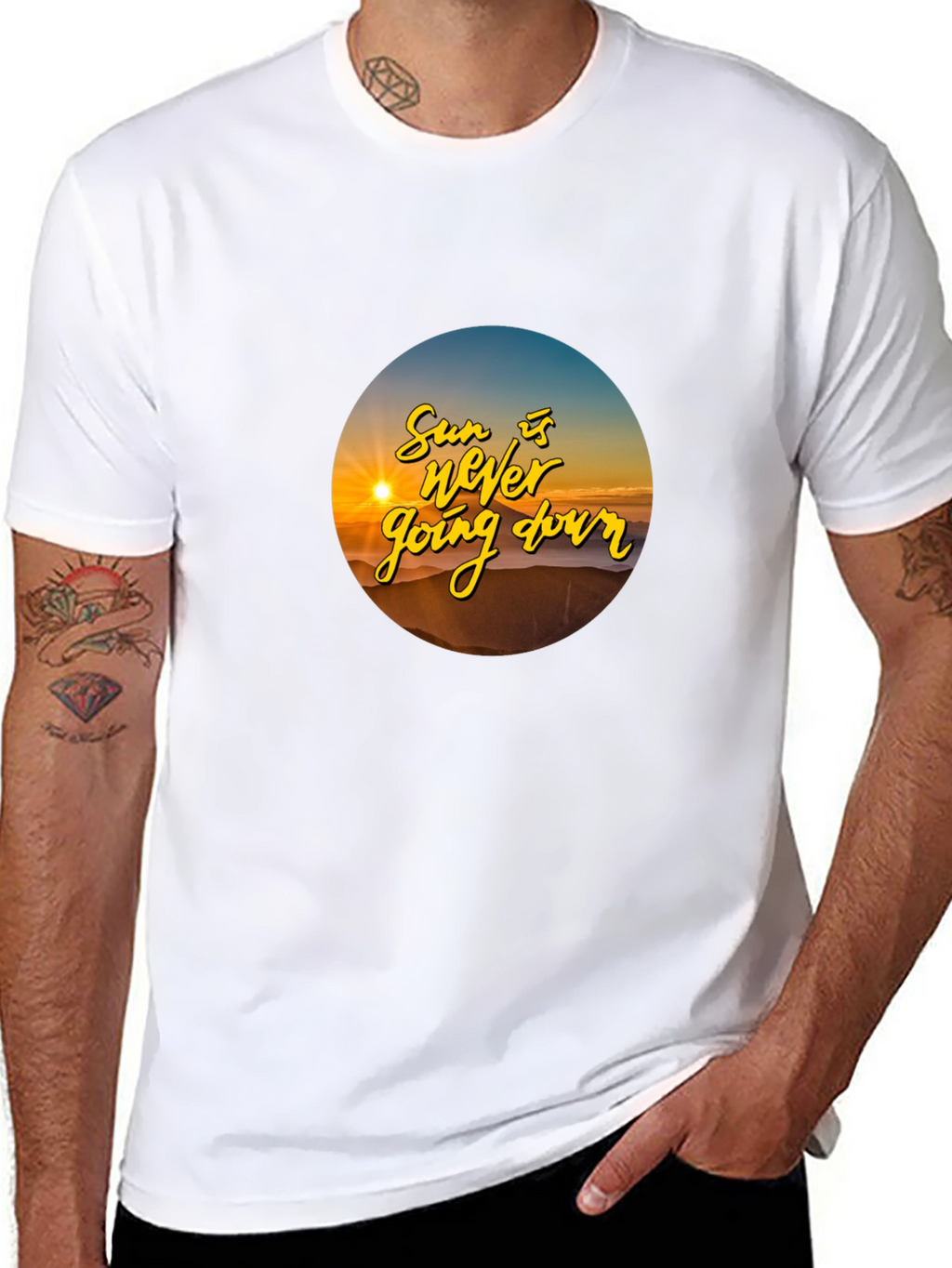 Sunset T-Shirt: The Sun is Never Going Down
