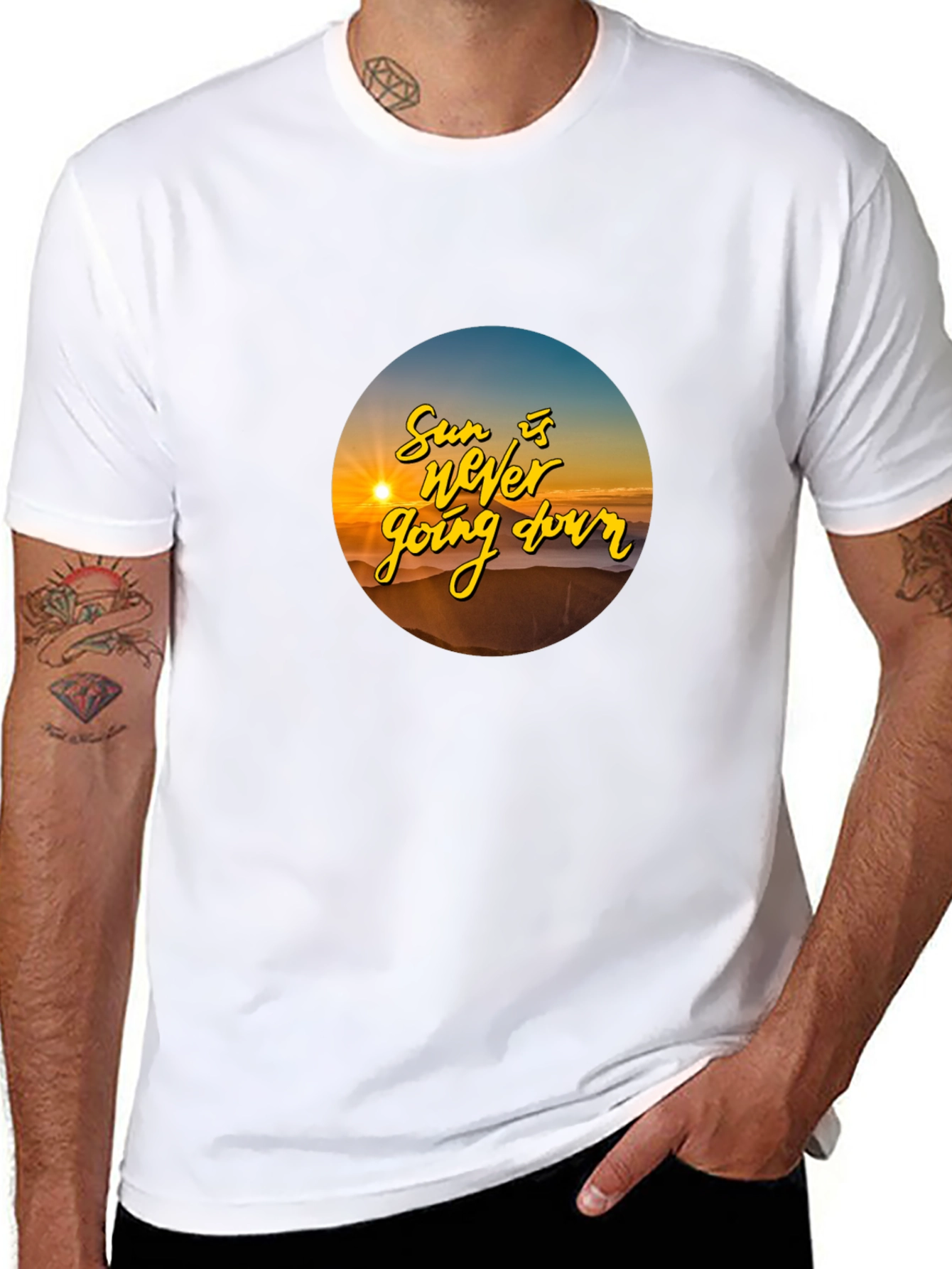 Sunset T-Shirt: The Sun is Never Going Down