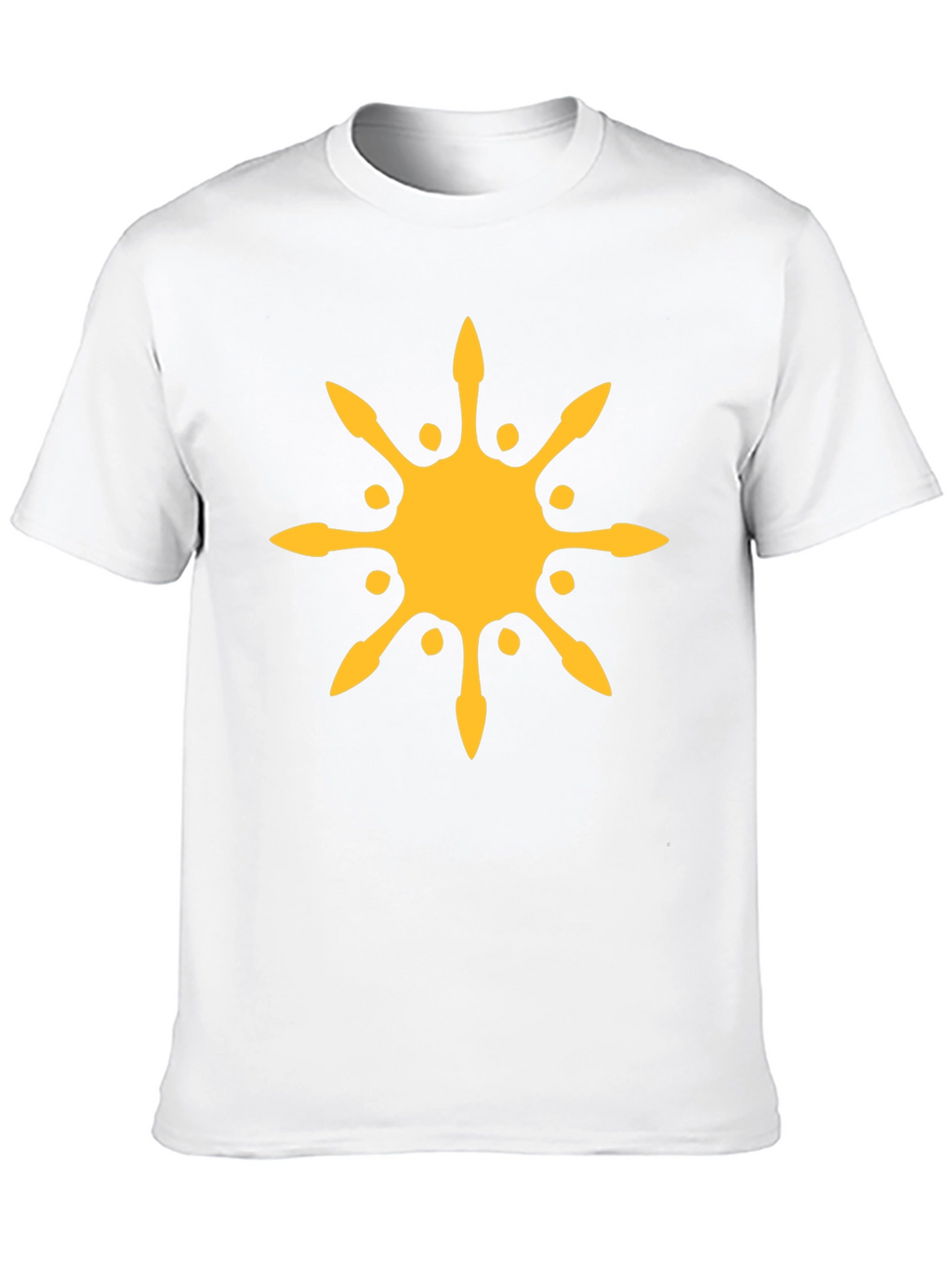 Sunburst Graphic Tee - Black Cotton Blend T-Shirt