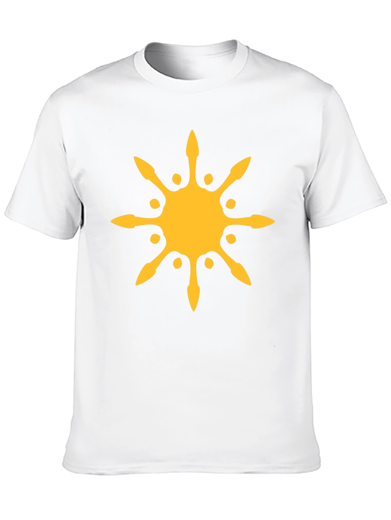Sunburst Graphic Tee - Black Cotton Blend T-Shirt