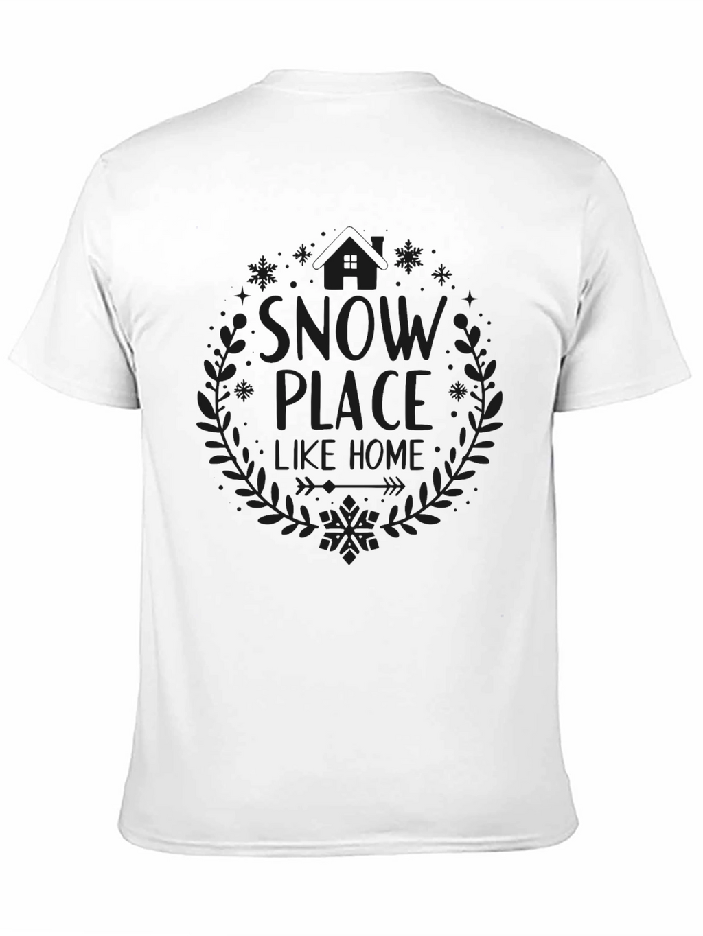 A Snow Place Like Home Black Tee
