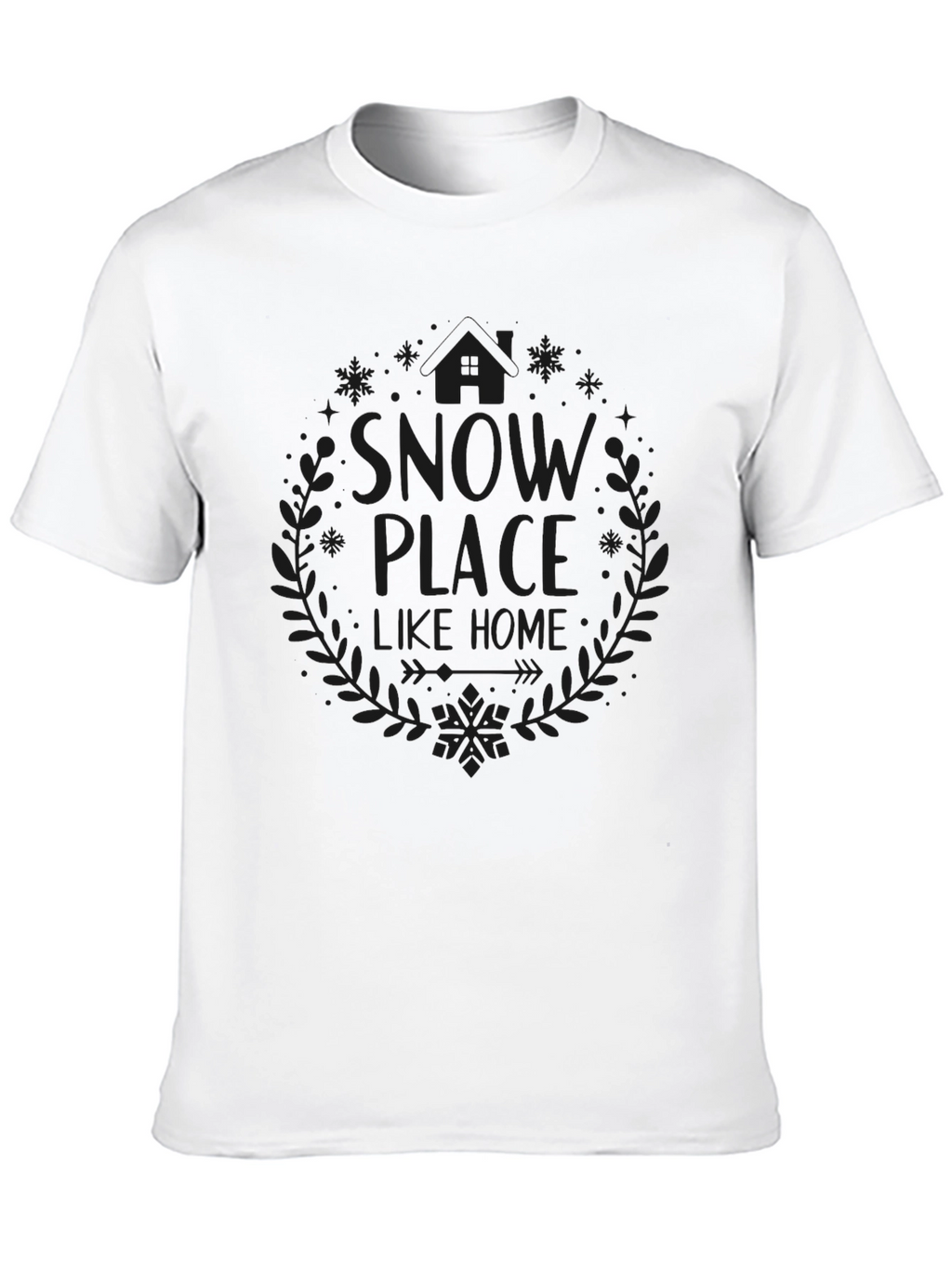 A Snow Place Like Home Black Tee