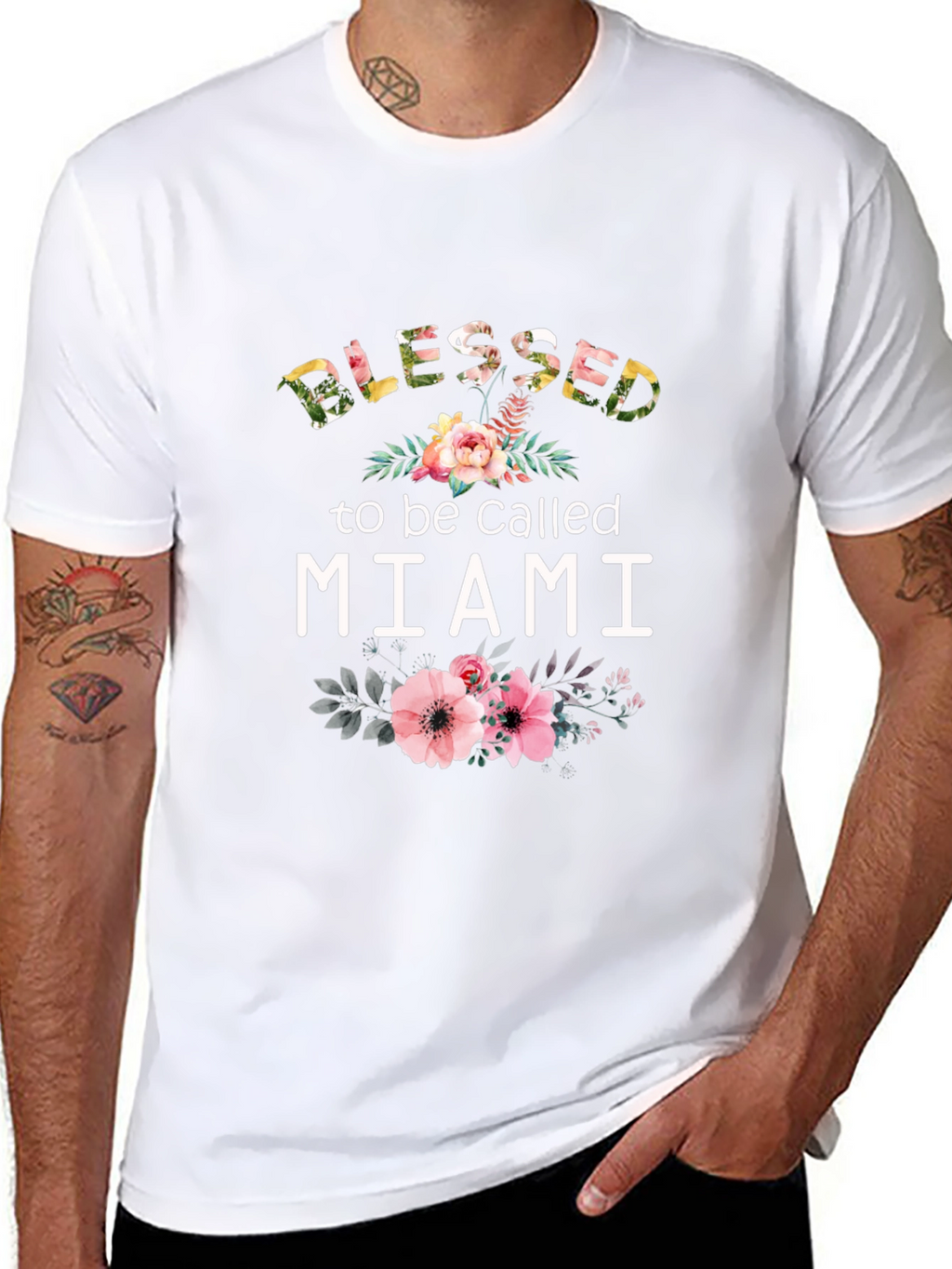 Blessed to be Called Miami Floral T-Shirt