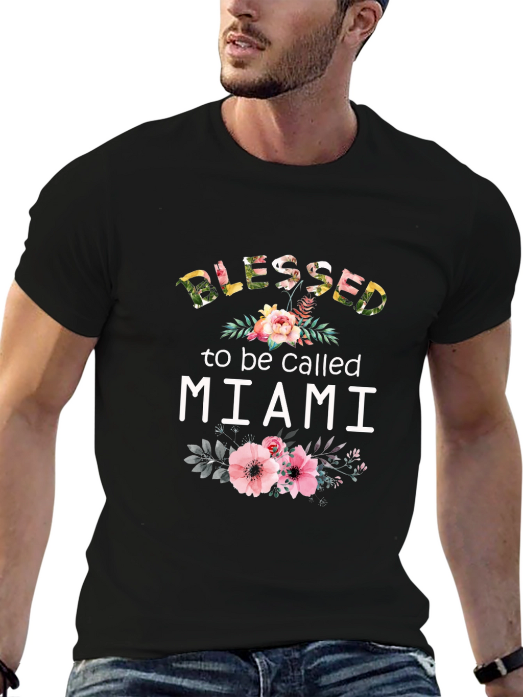 Blessed to be Called Miami Floral T-Shirt