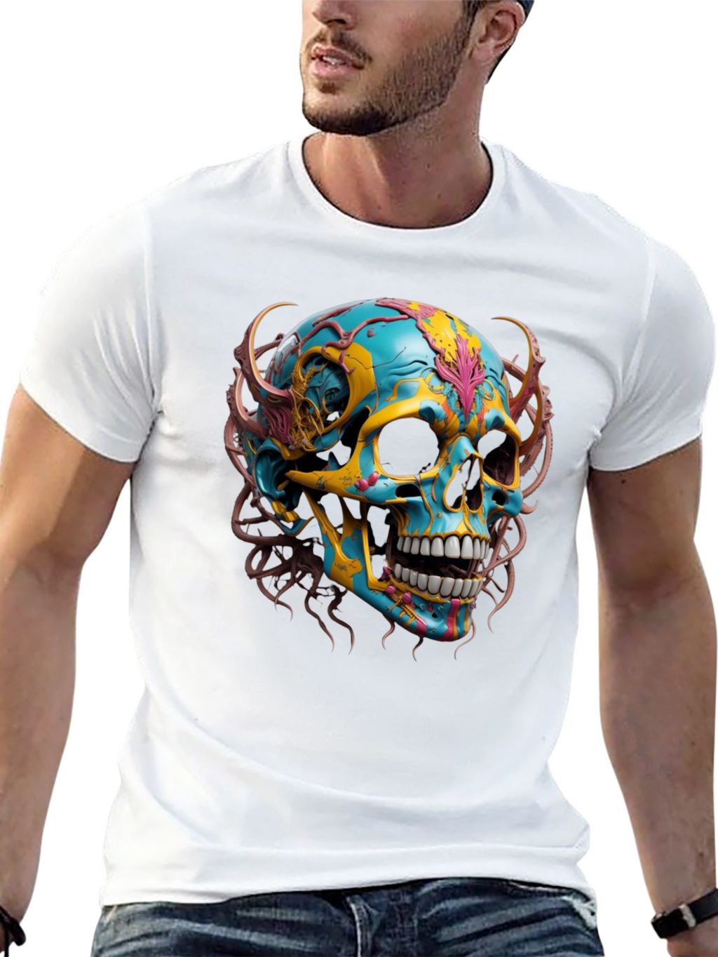 Skull Graphic Print T-Shirt