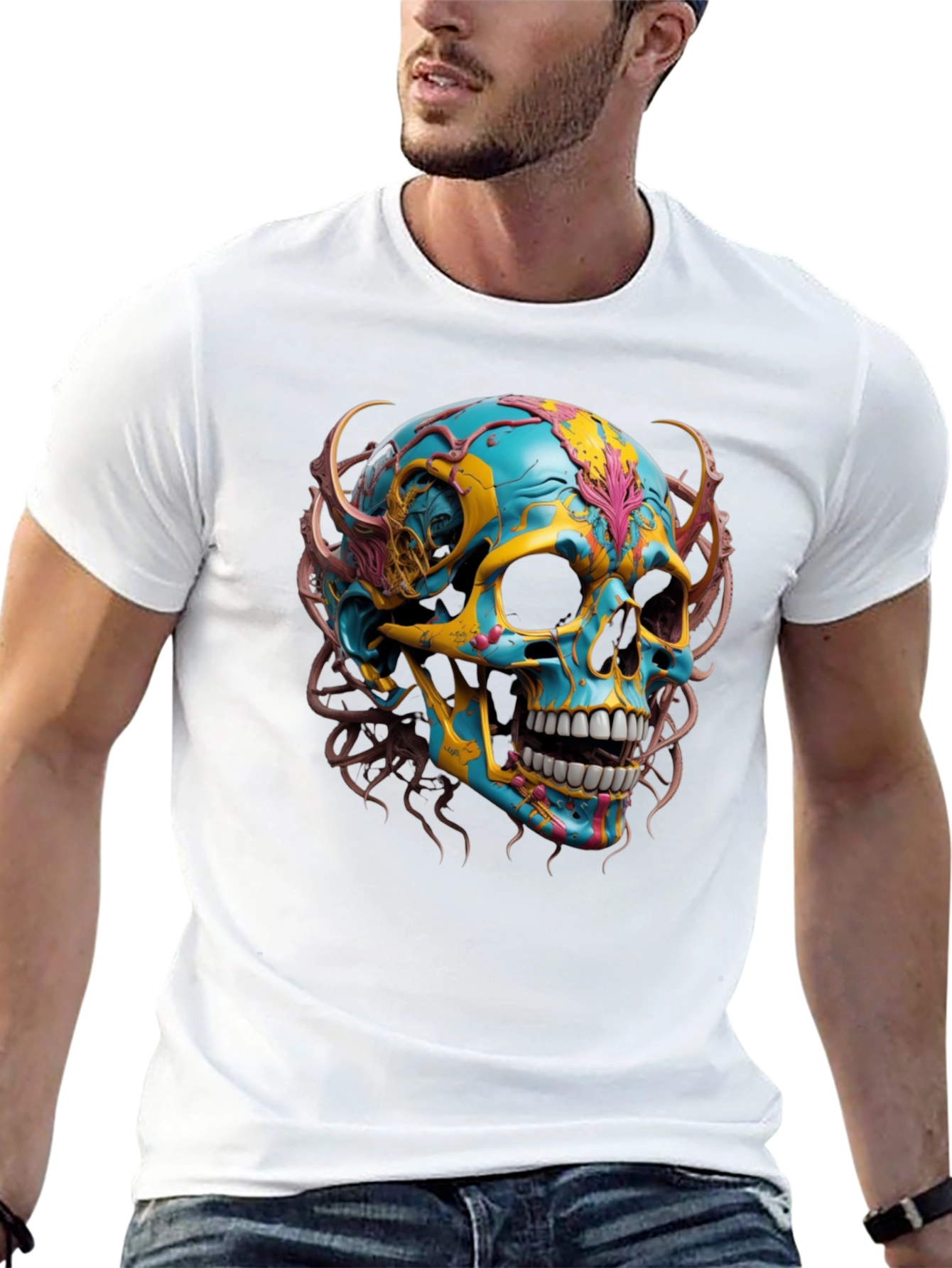 Skull Graphic Print T-Shirt