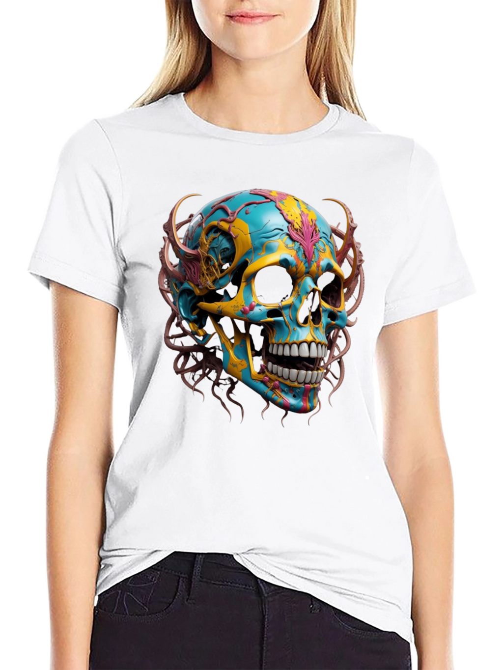 Skull Graphic Print T-Shirt