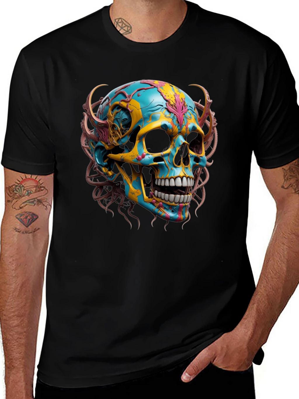 Skull Graphic Print T-Shirt