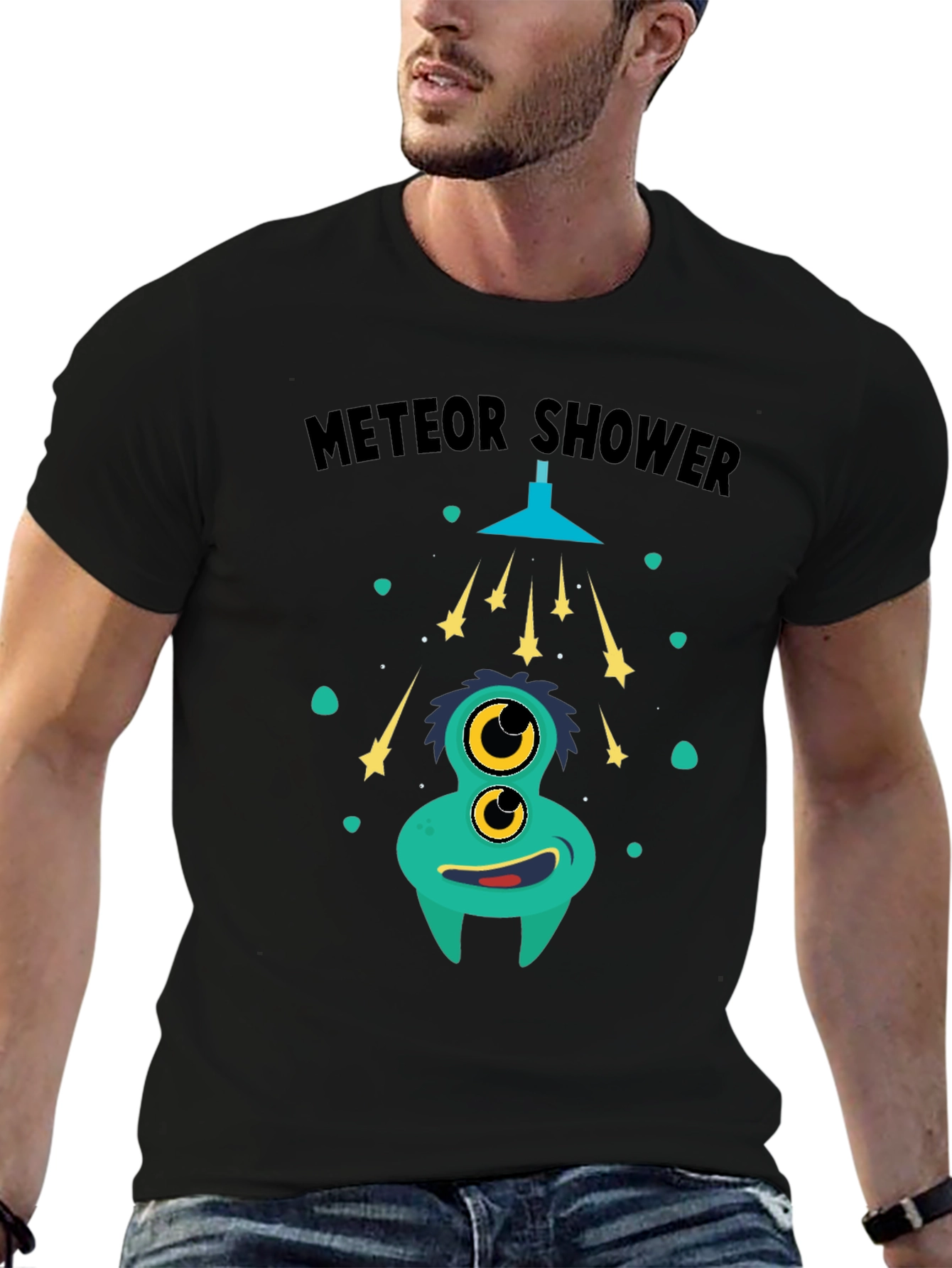 Meteor Shower Monster Graphic T-Shirt