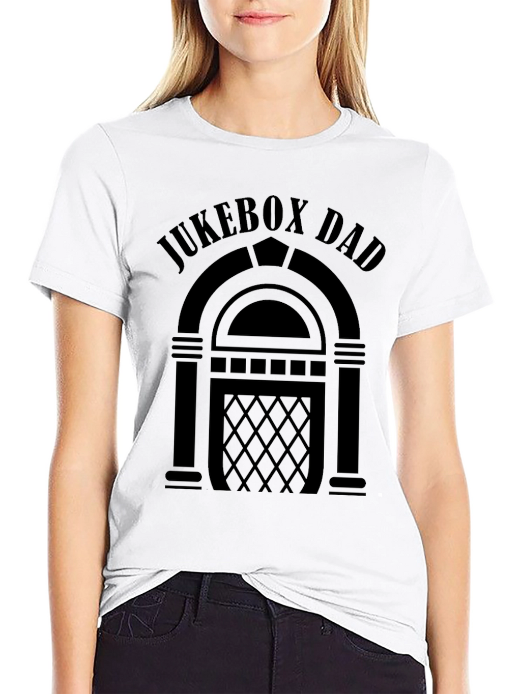 Jukebox Dad Black Graphic Tee