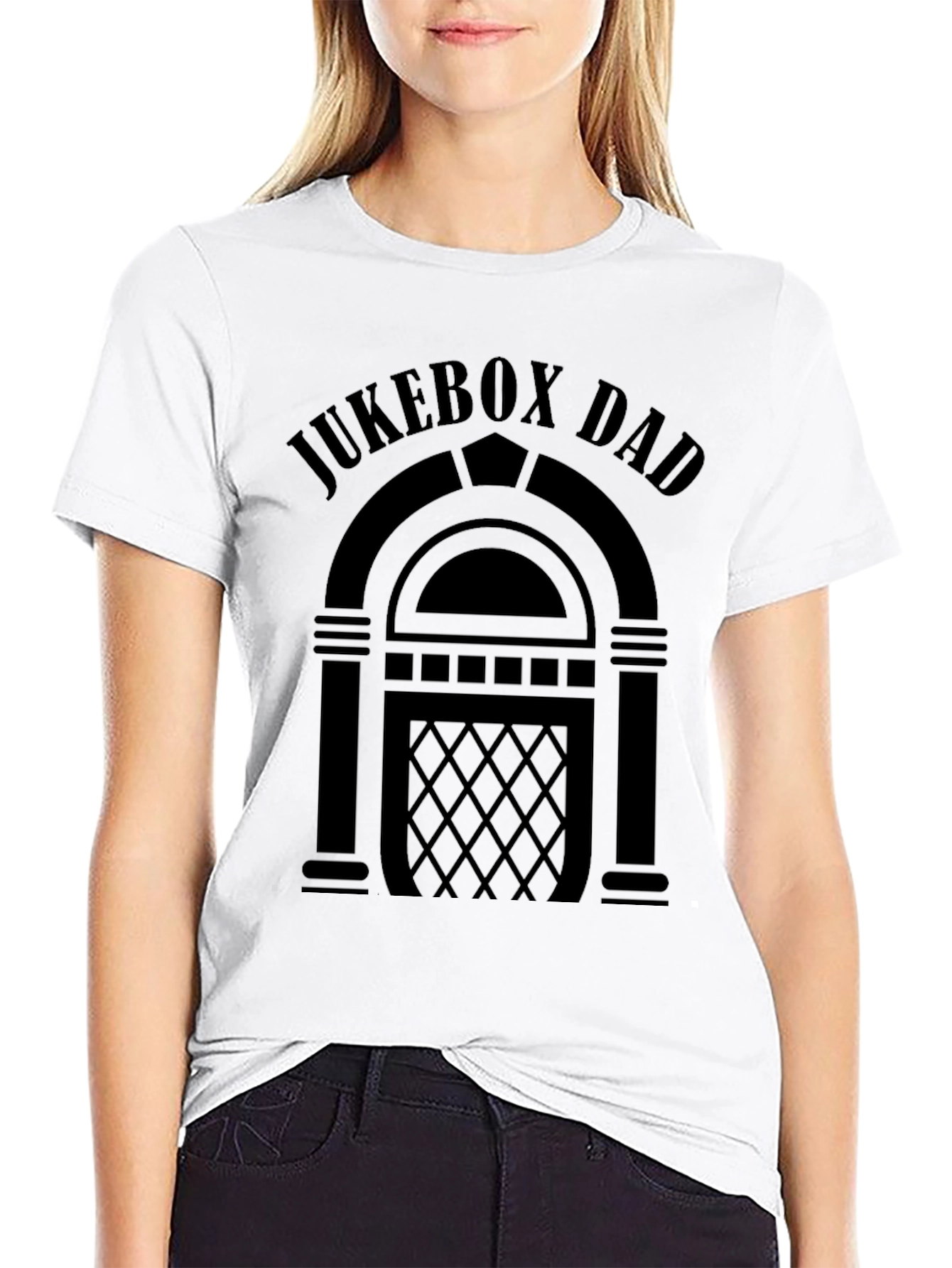 Jukebox Dad Black Graphic Tee