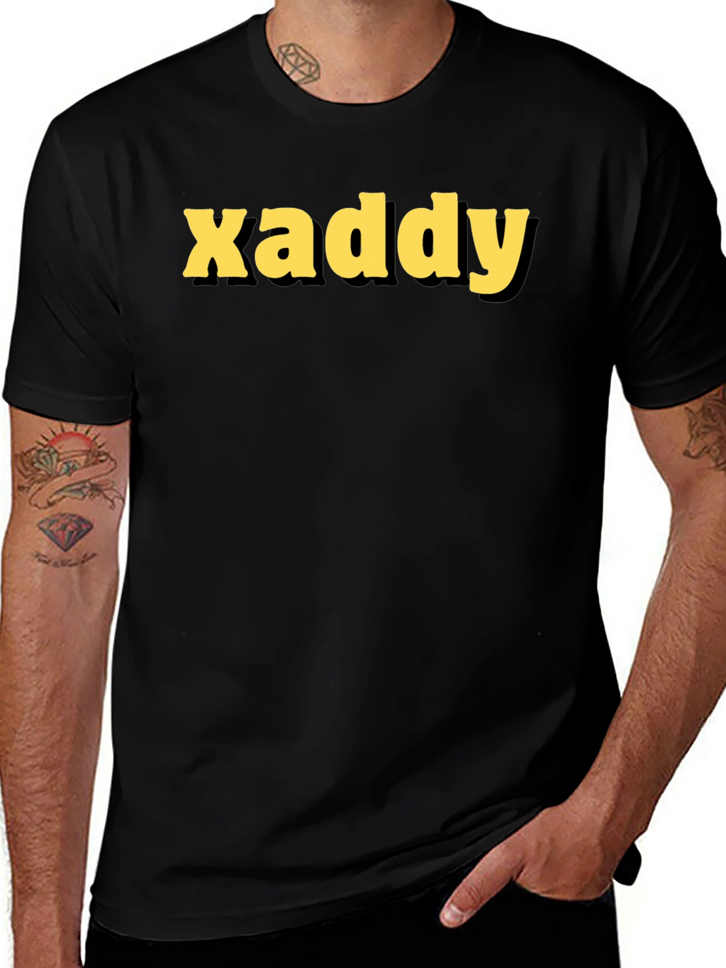 Xaddy Black Graphic Tee - Bold Style